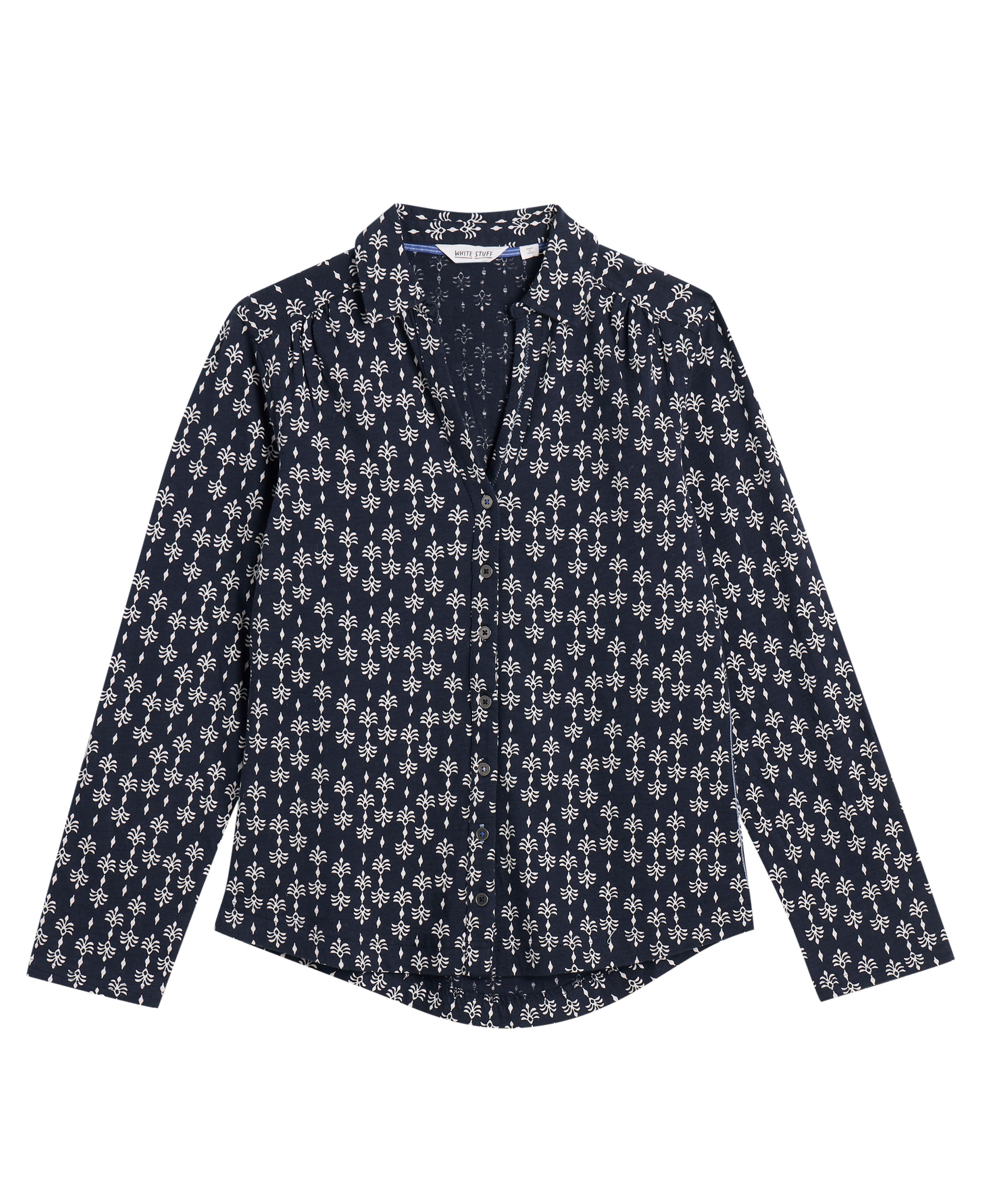 Annie Jersey Shirt - Navy Print