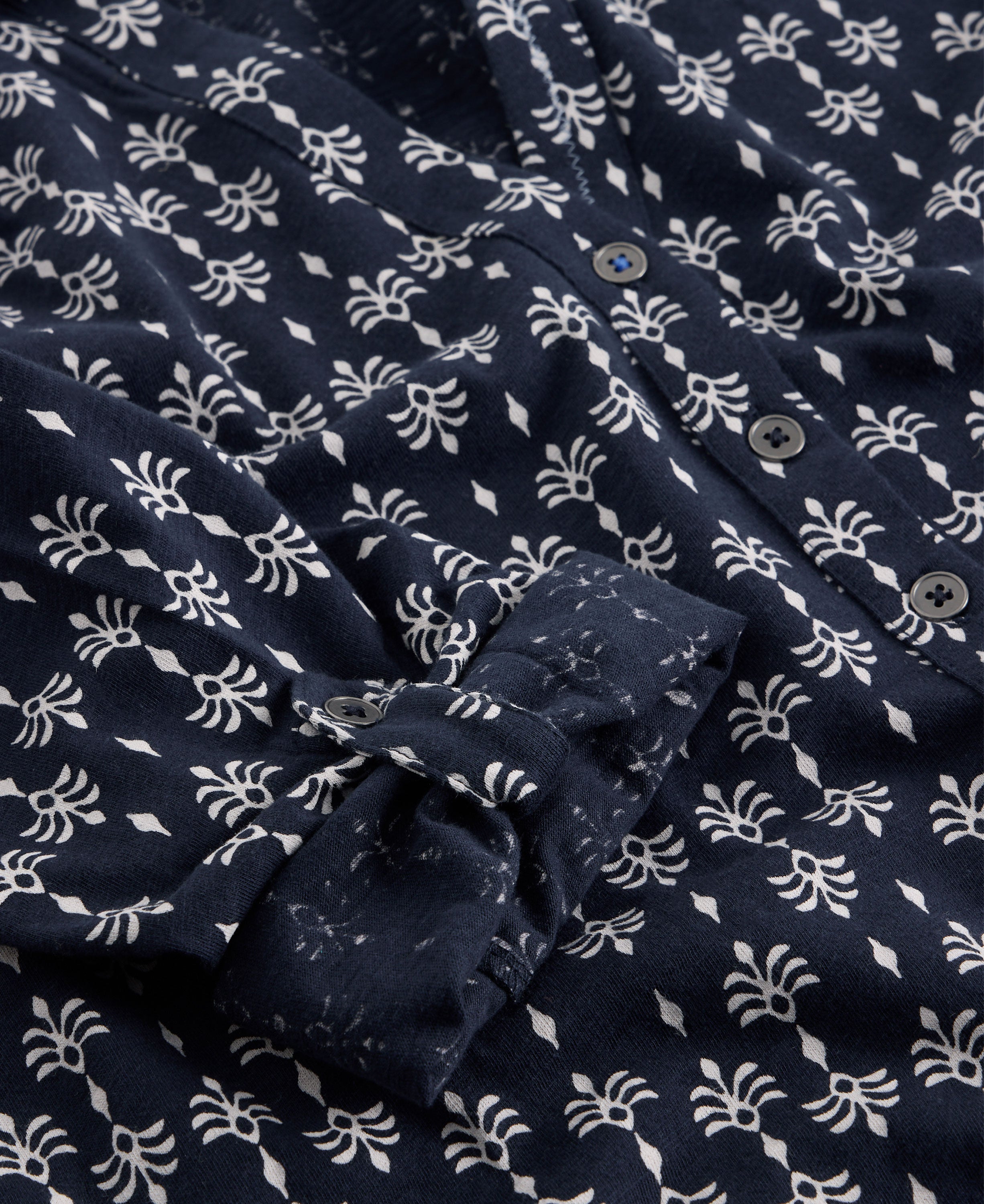 Annie Jersey Shirt - Navy Print