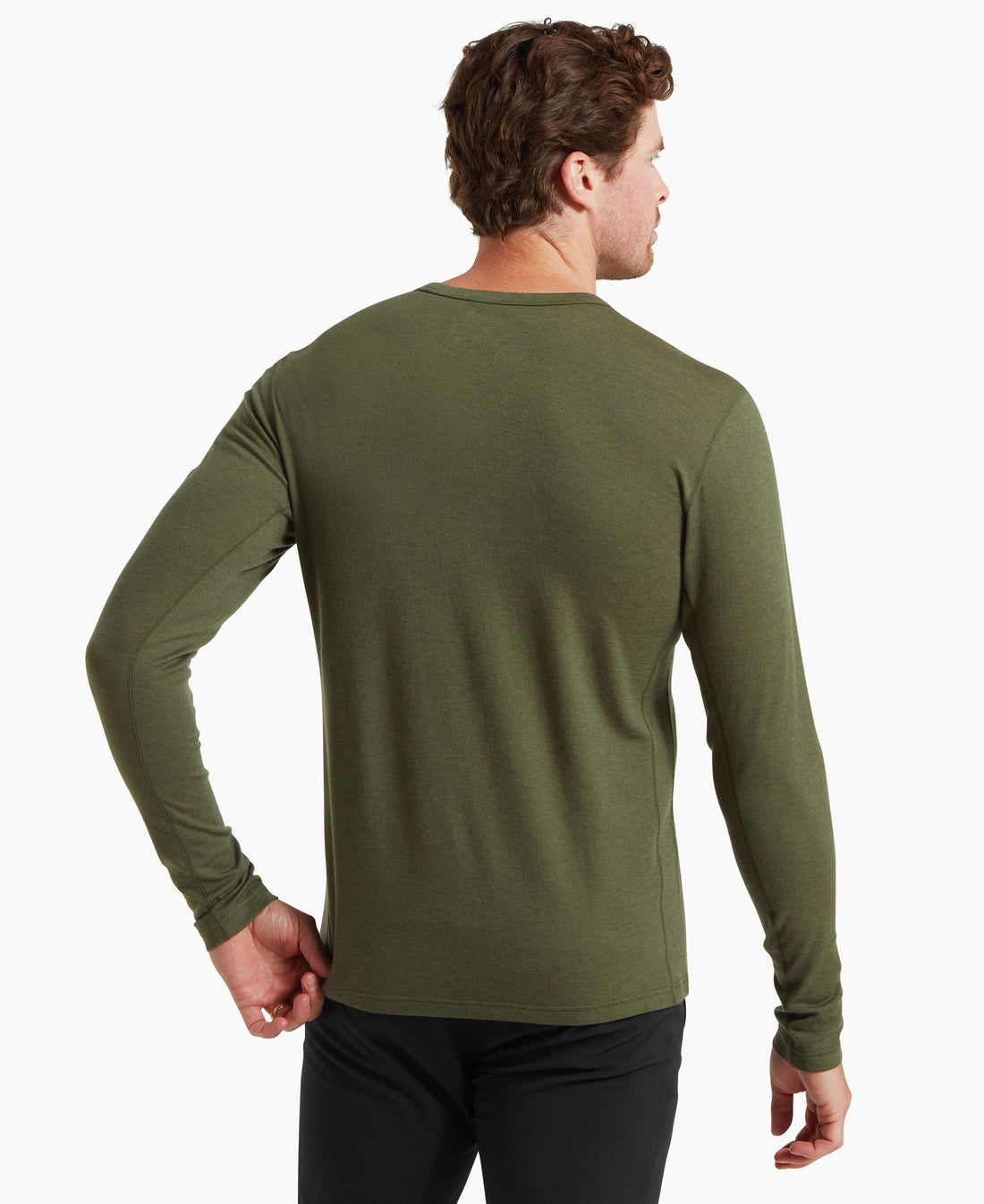 Redstone Long Sleeve Crew Baselayer Mens - Deep Green