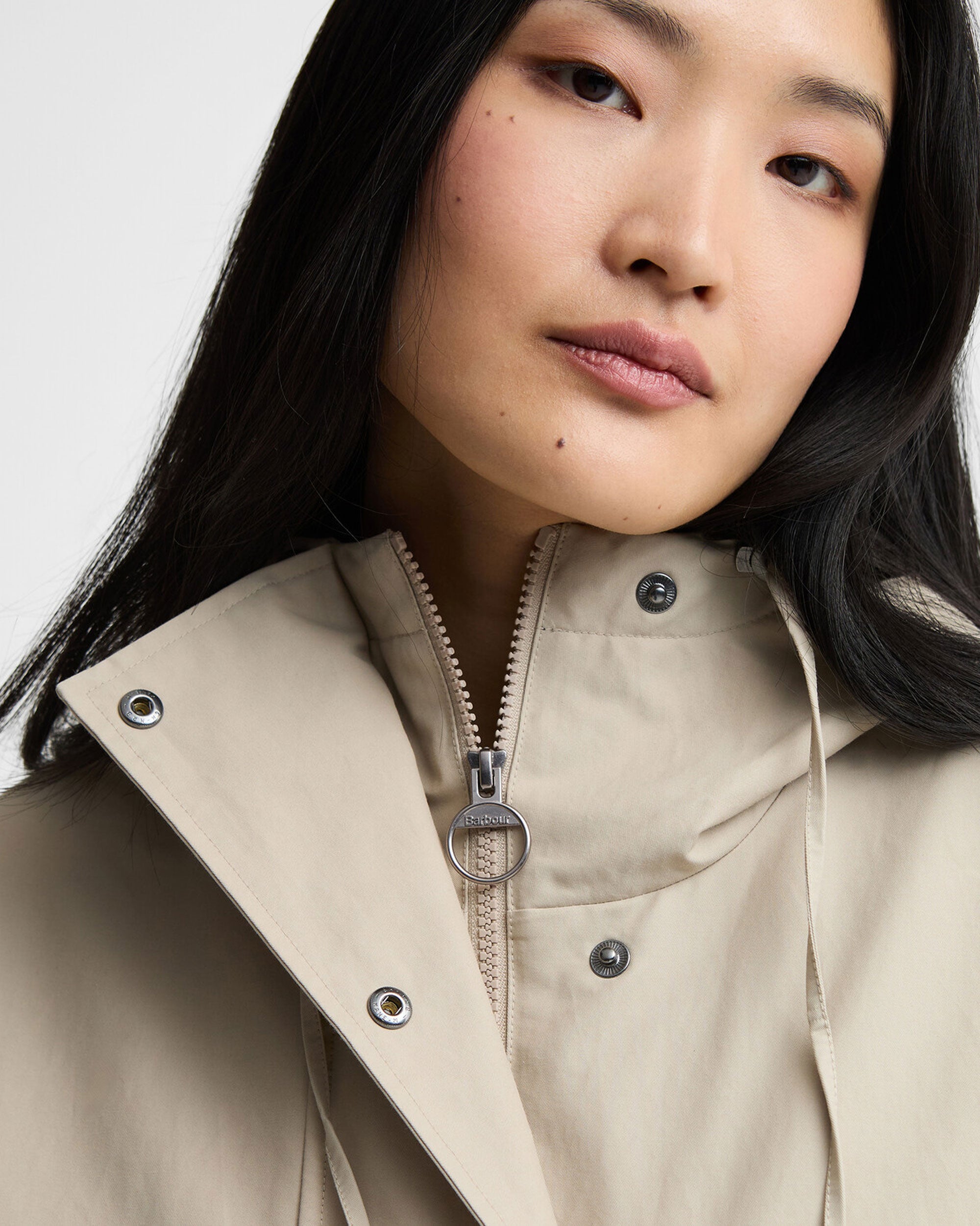 Kingswood Showerproof Jacket - Light Sand/Navy Gingham
