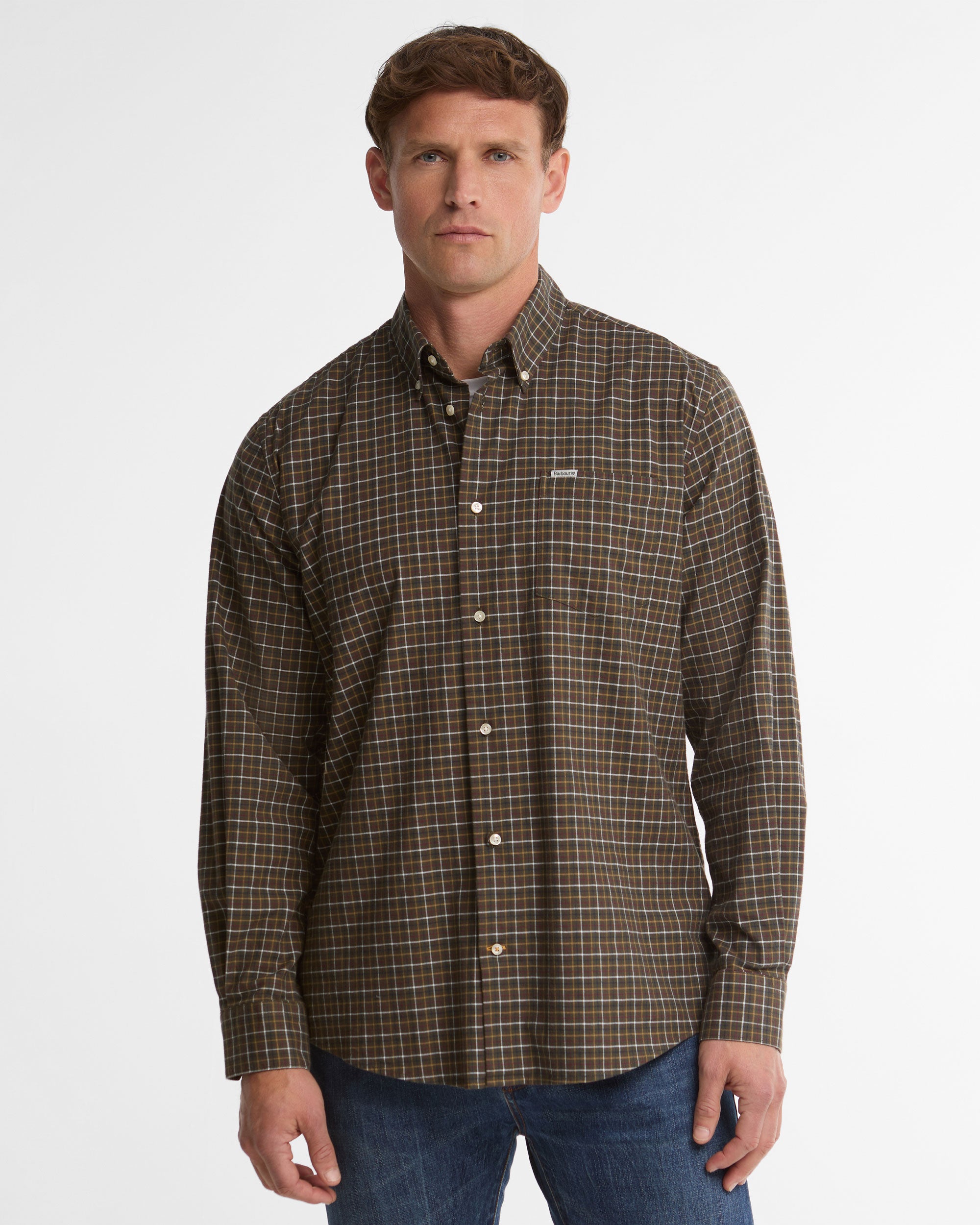 Alderwood Regular Fit Tattersall Shirt - Olive