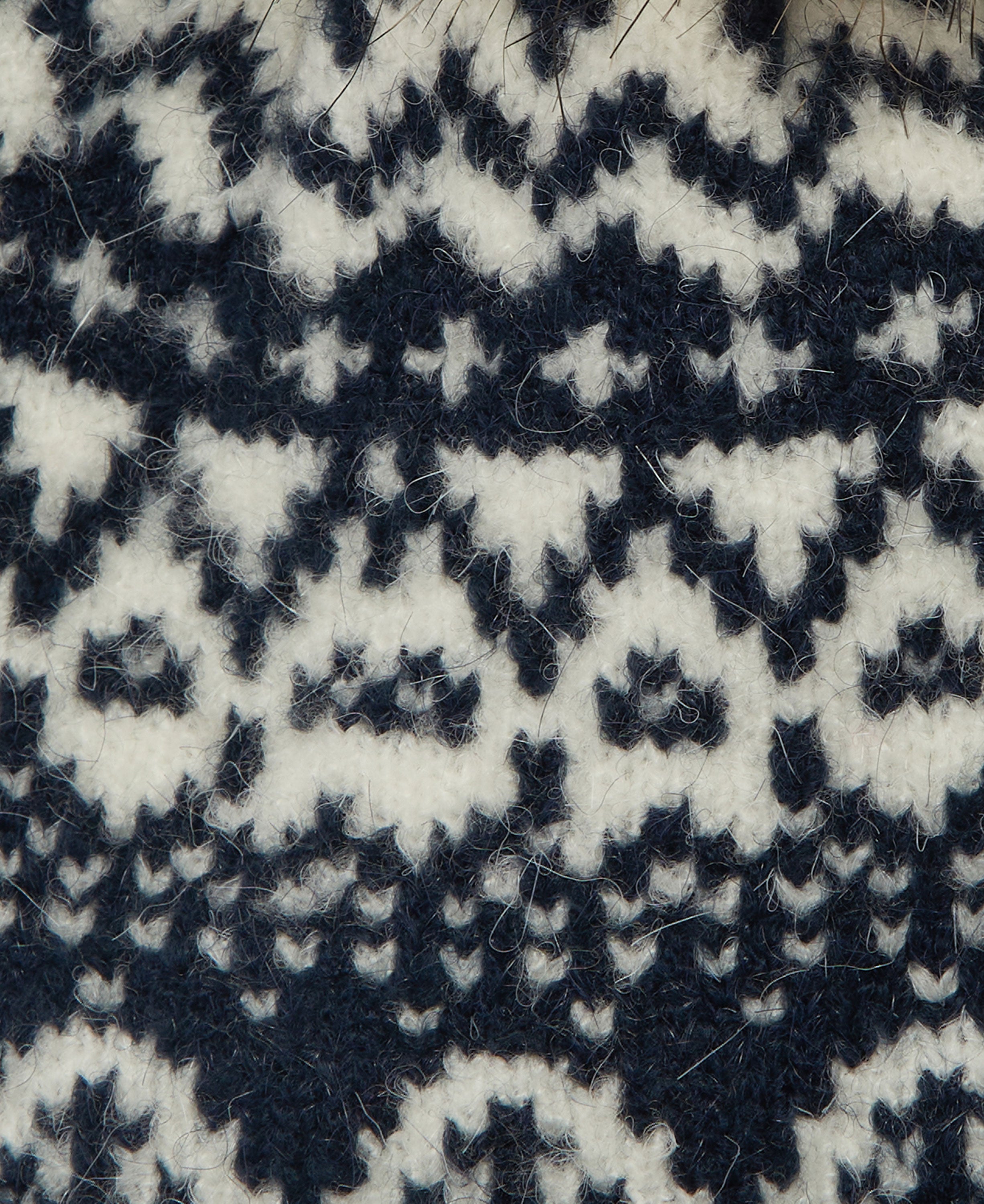 Alpine Fairisle Pom Beanie - Navy