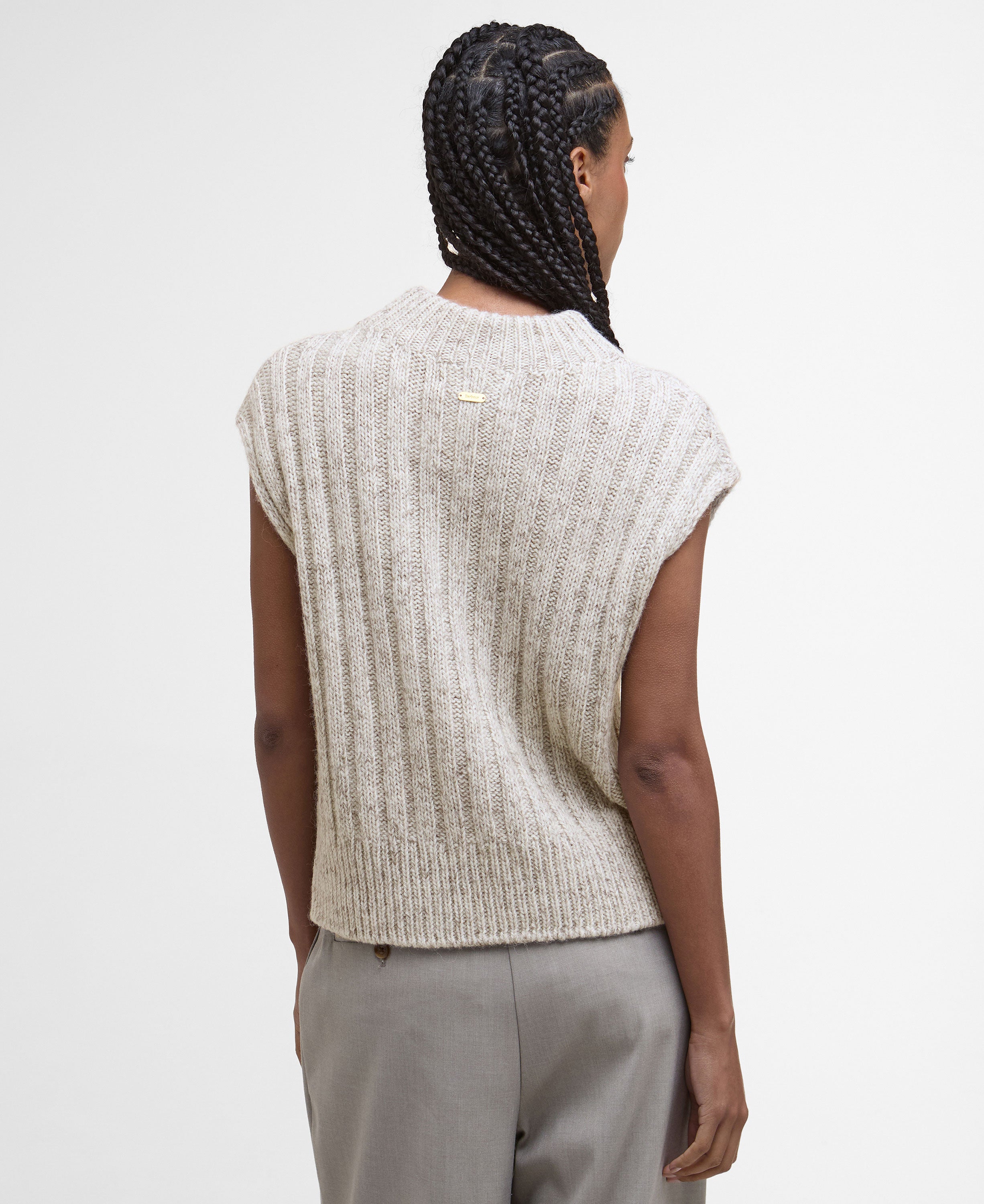Anastasia Knitted Vest - Oat