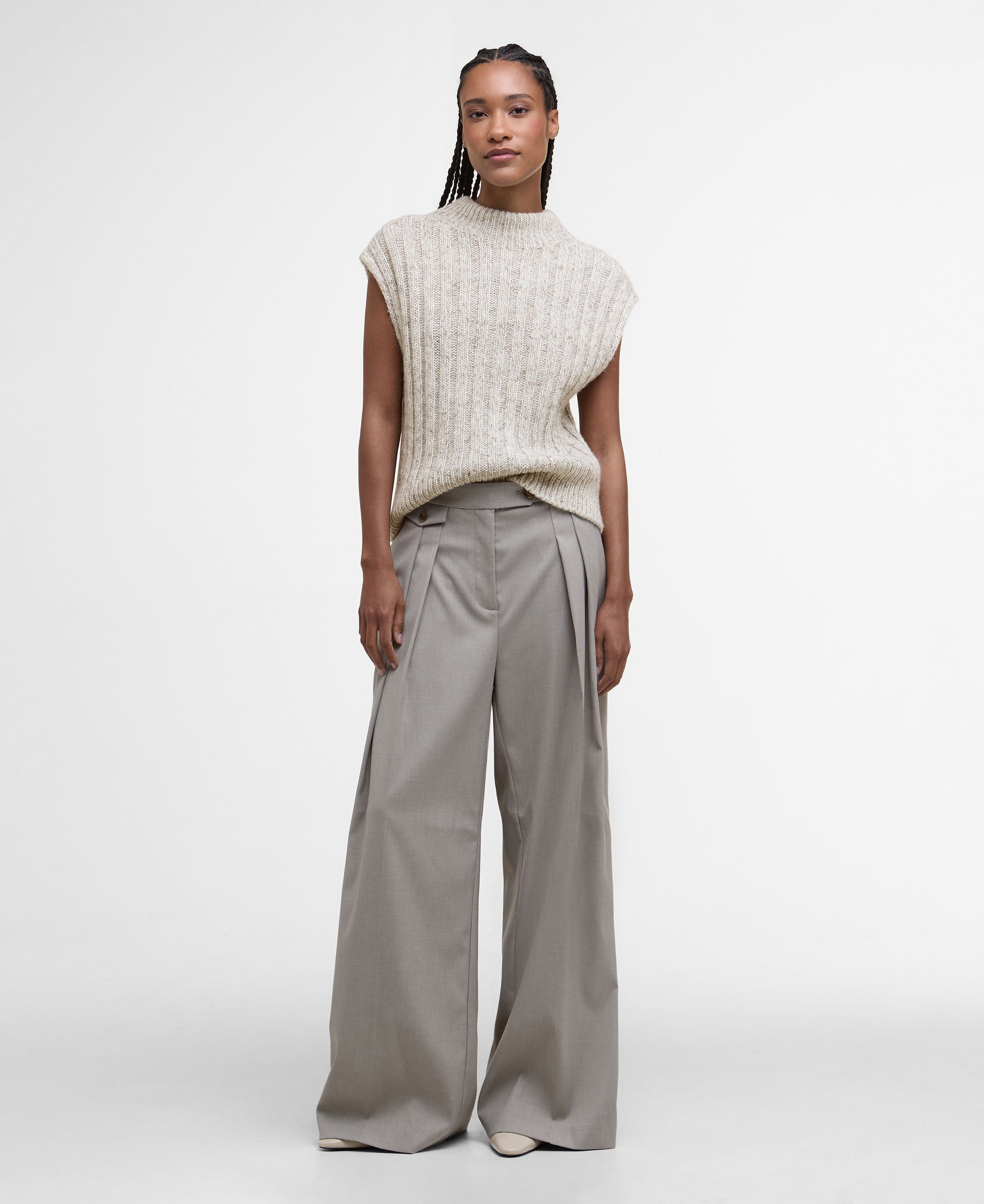 Anastasia Knitted Vest - Oat