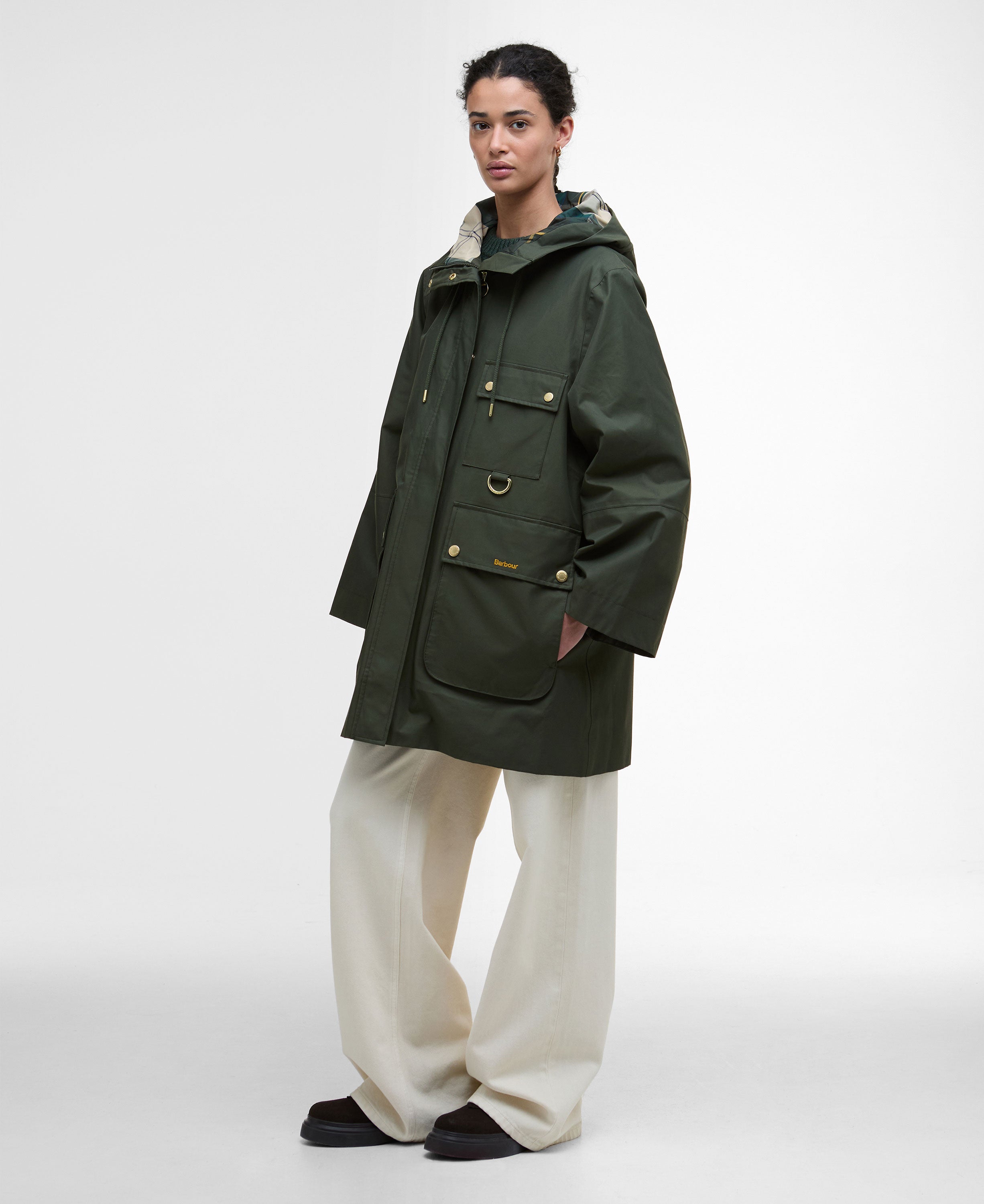 Arla Waterproof Jacket - Olive/Ancient Tartan