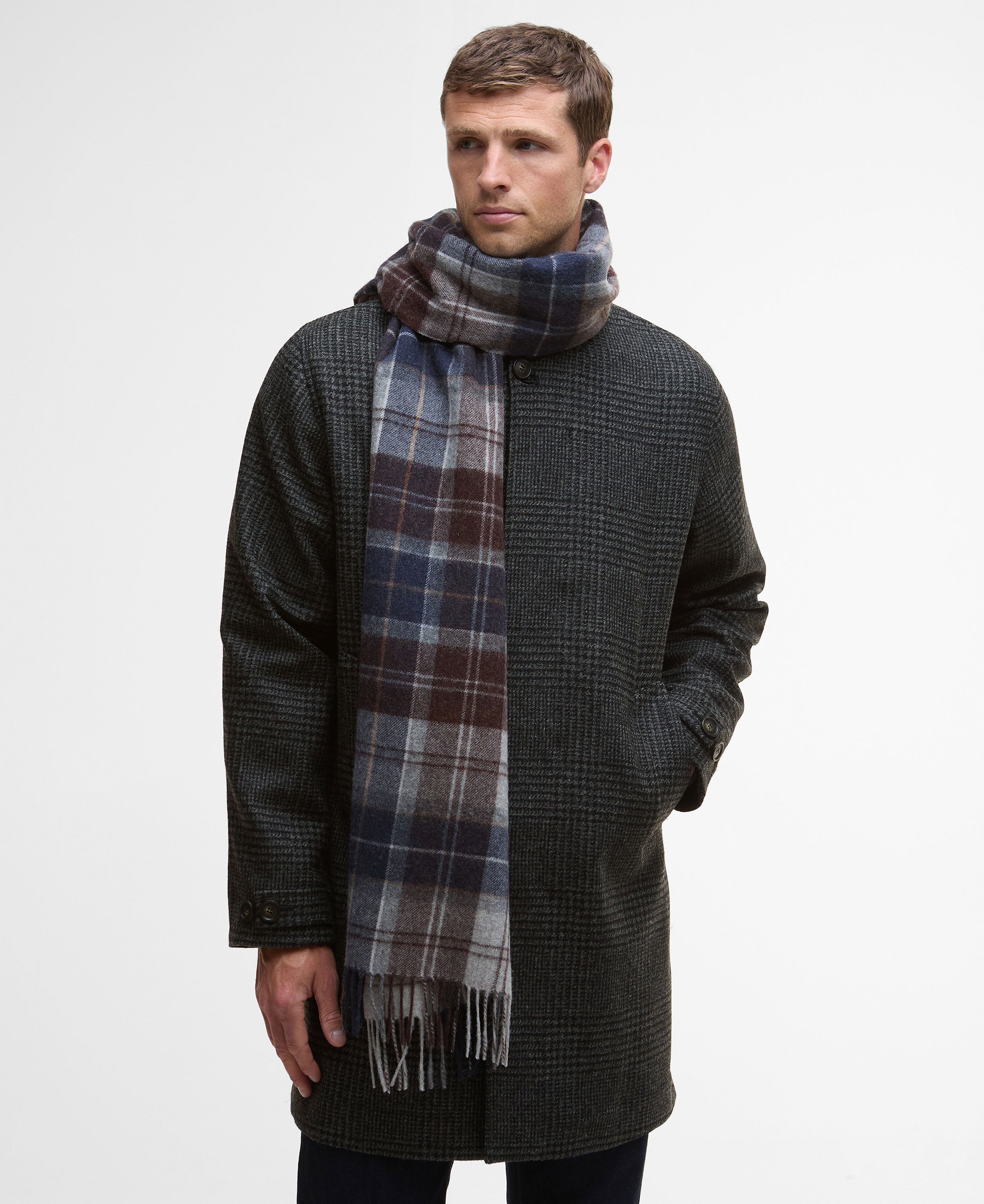 Brack Patchwork Tartan Scarf - Midnight Oak Tartan