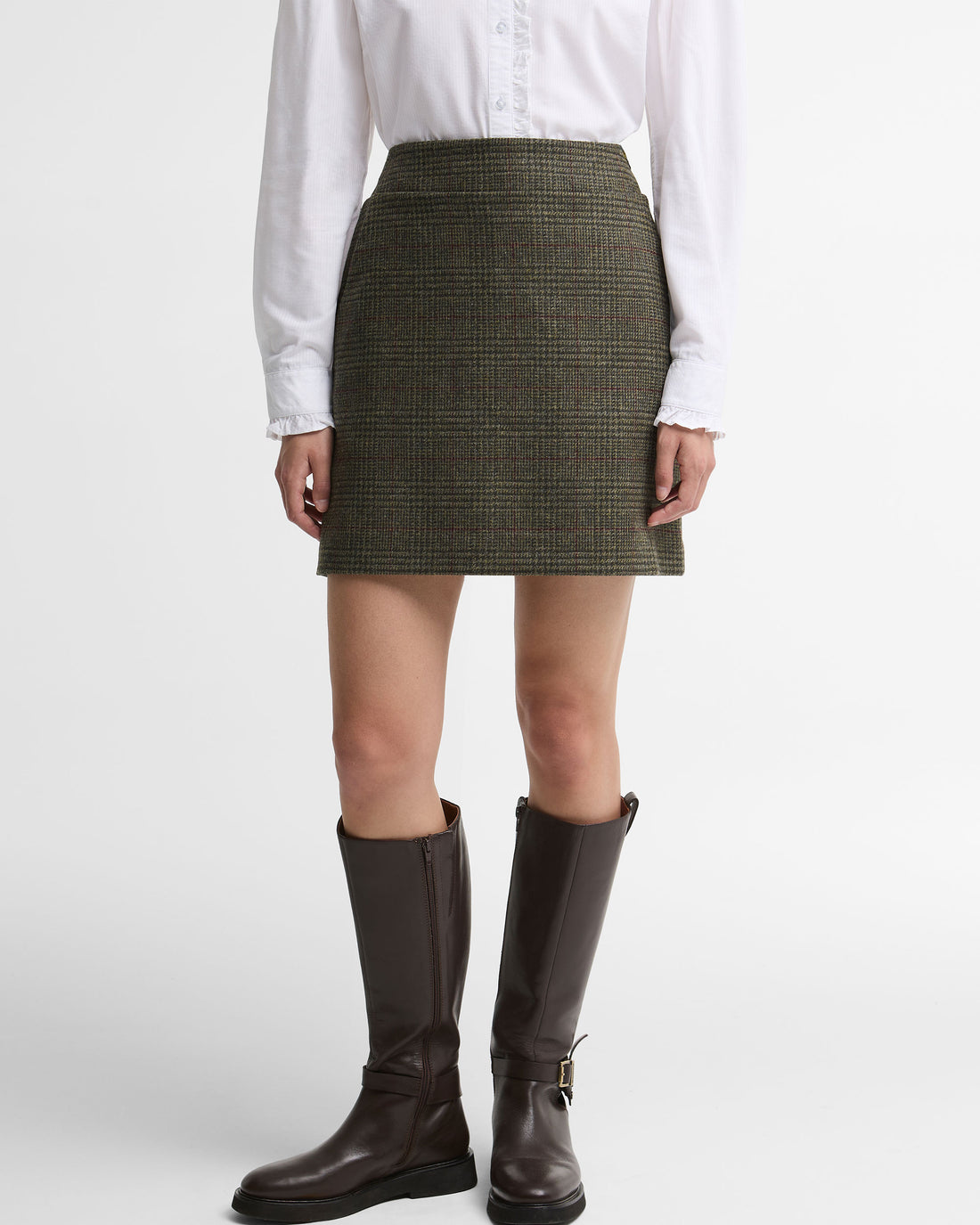 Browning Skirt - Olive Prince Of Wales