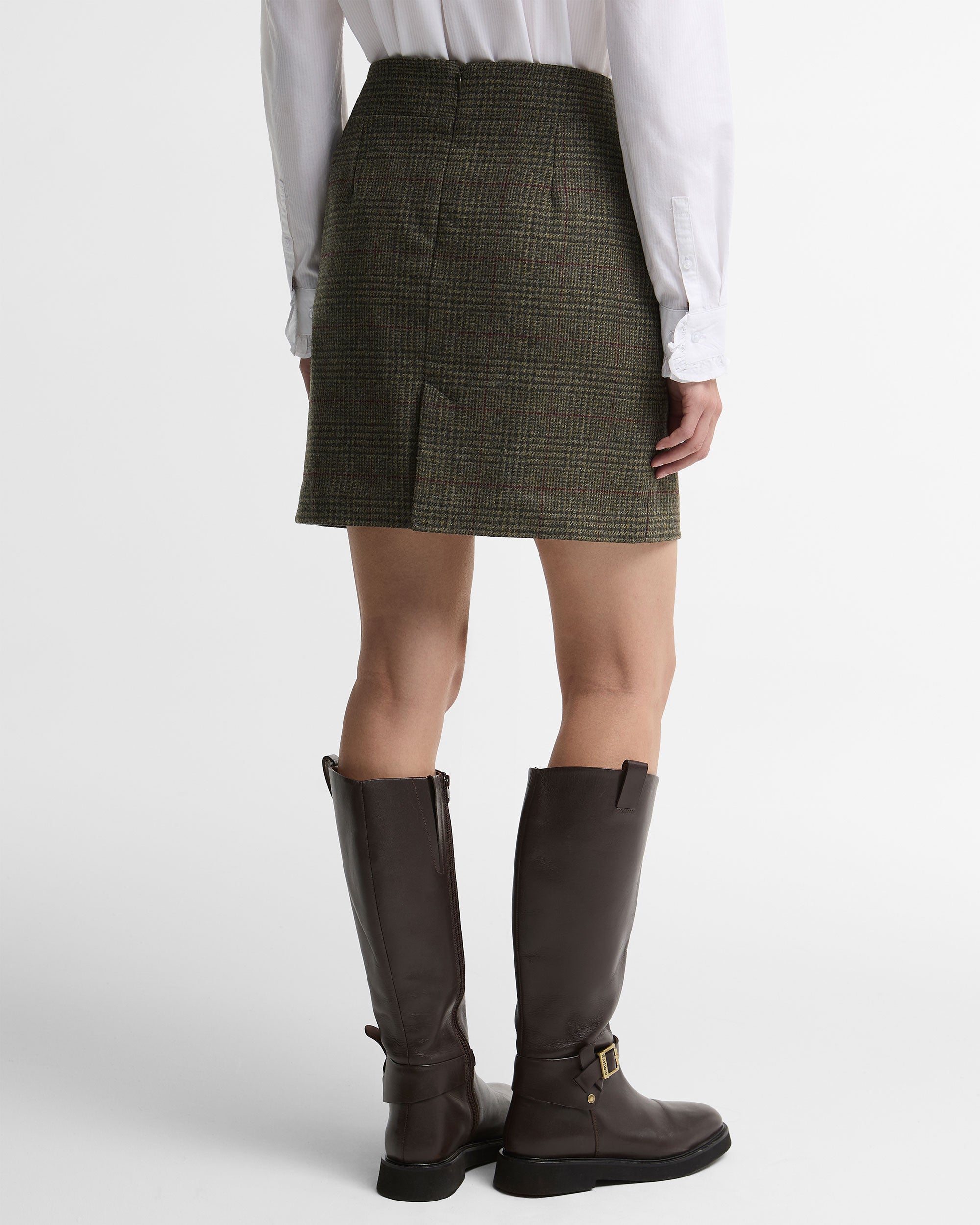 Browning Skirt - Olive Prince Of Wales
