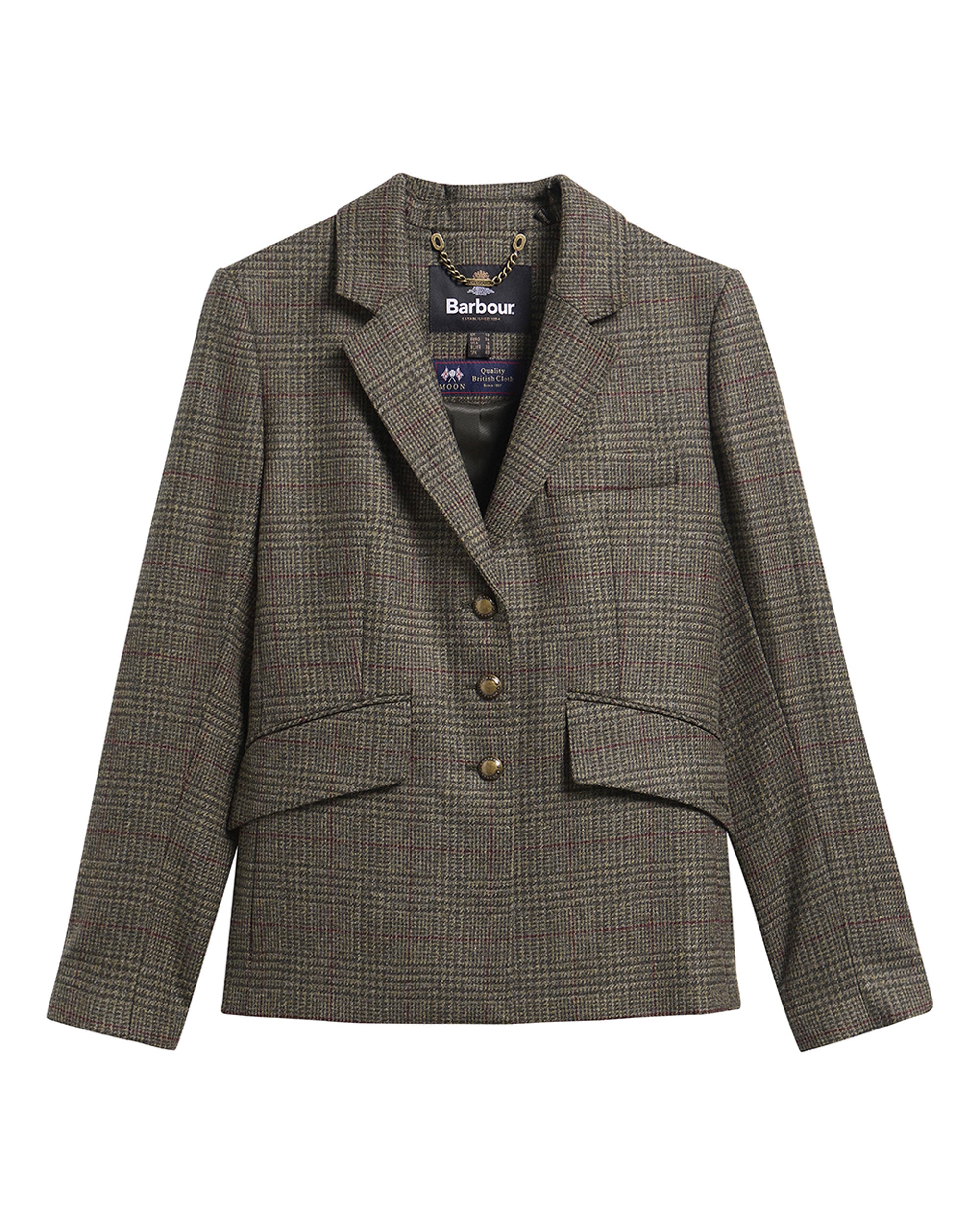Browning Tailored Jacket - Olive Prince Of Wales Check