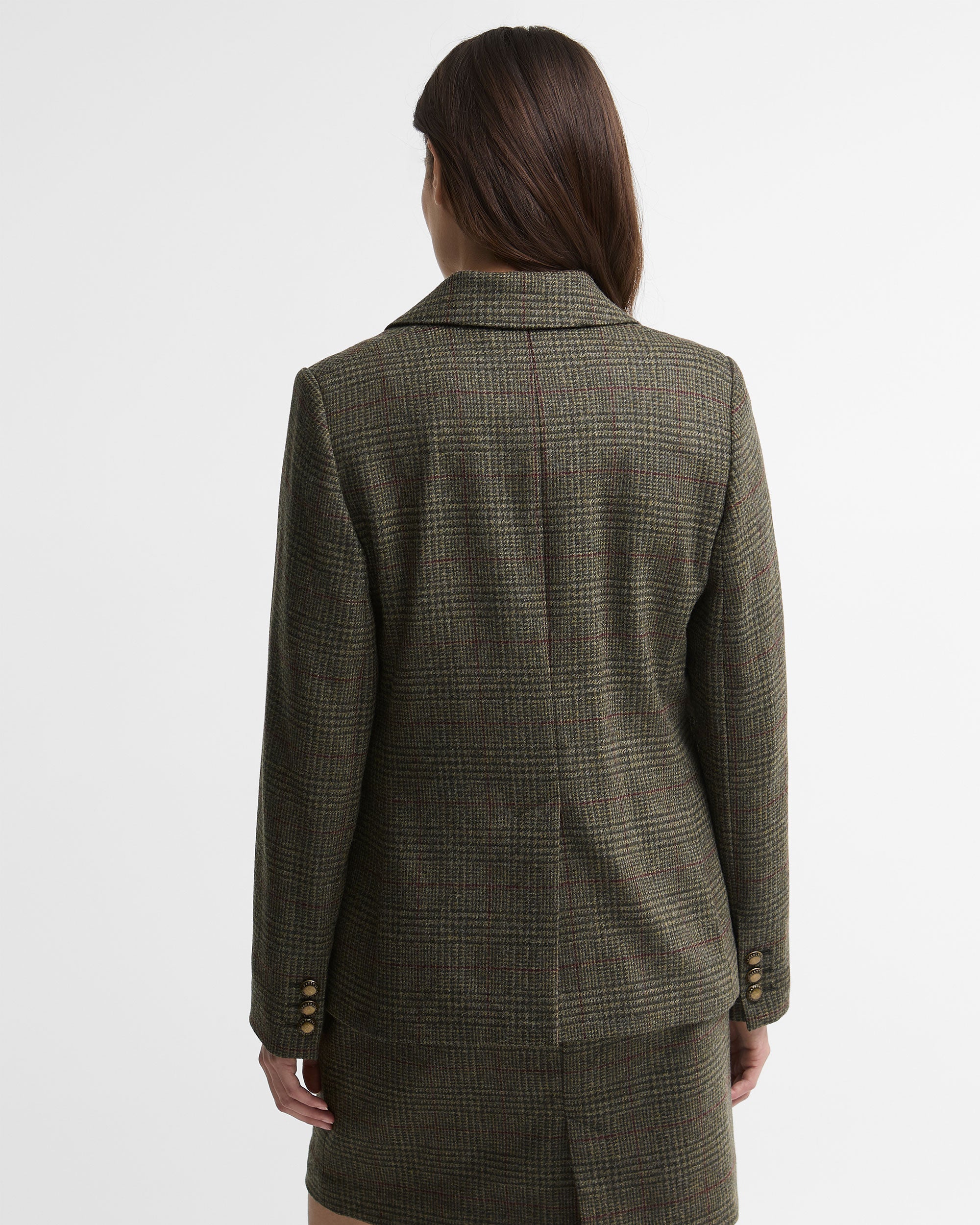Browning Tailored Jacket - Olive Prince Of Wales Check