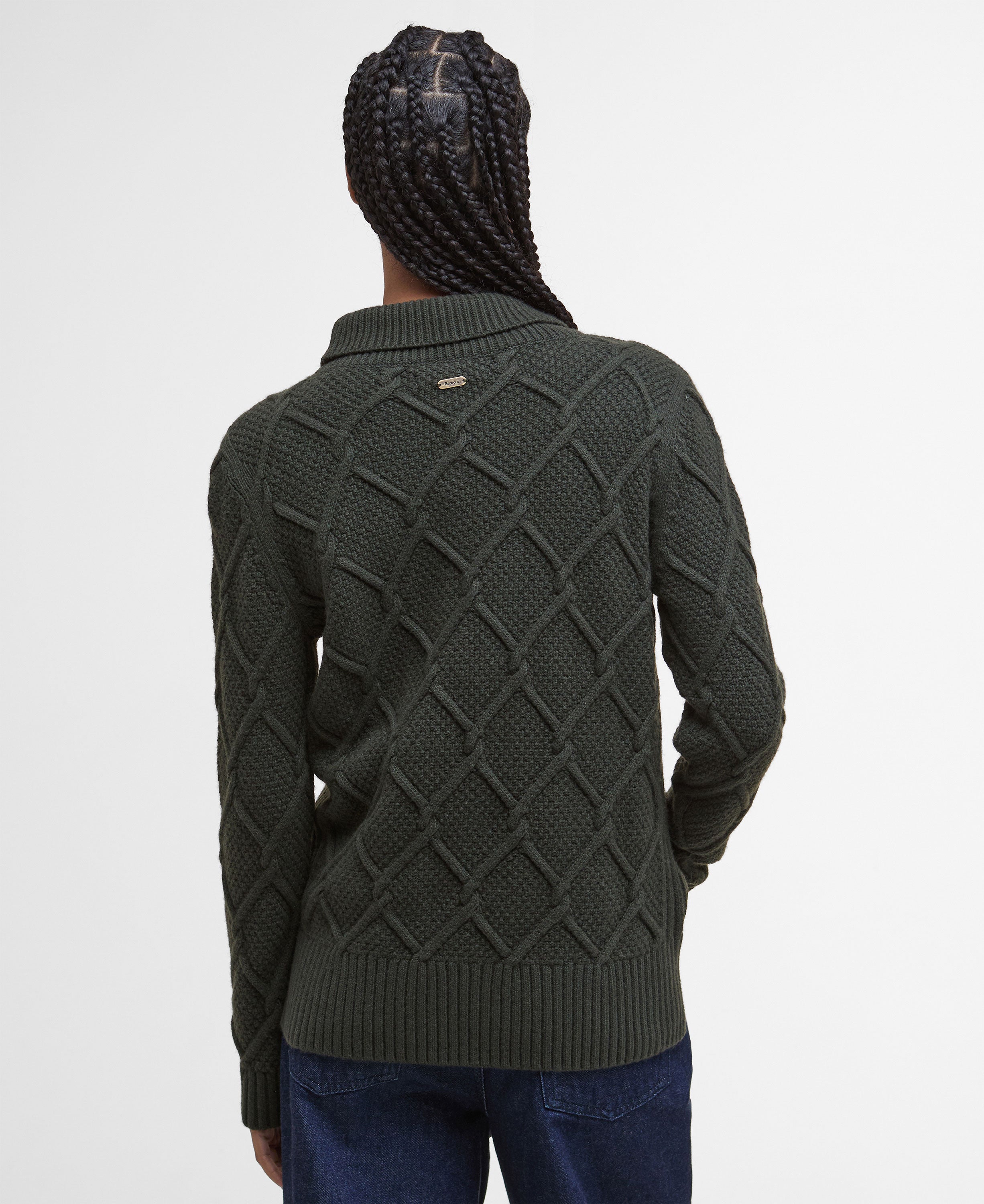 Burne Roll Neck Knitted Jumper - Olive