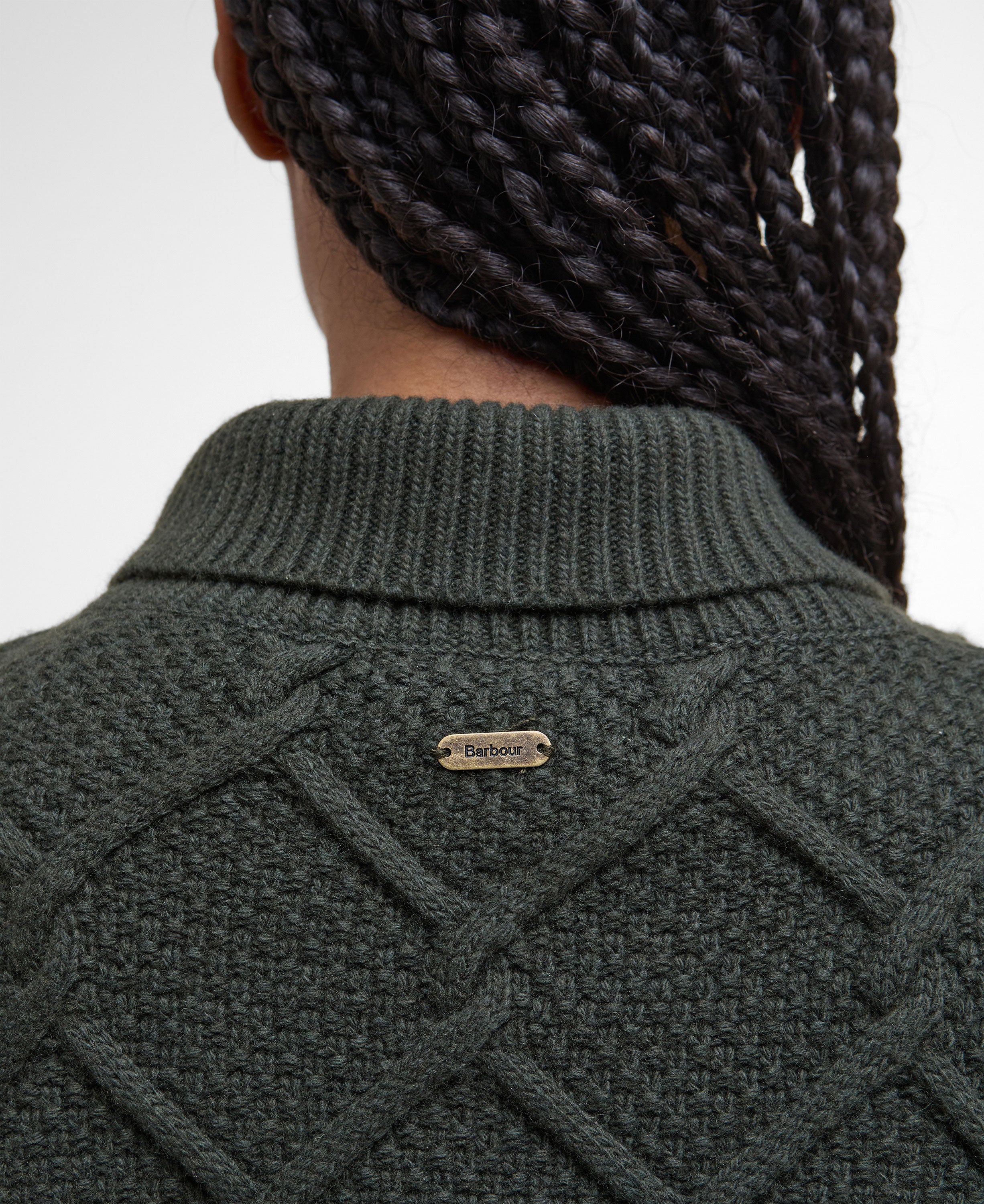 Burne Roll Neck Knitted Jumper - Olive