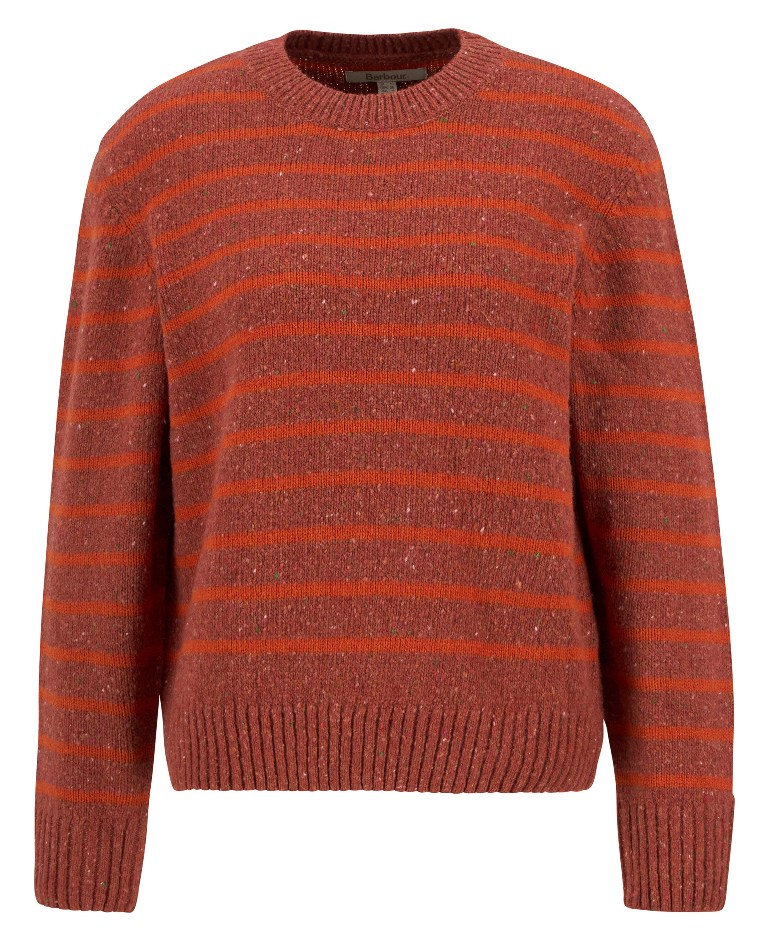 Claydon Knitted Jumper - Burnt Orange Stripe