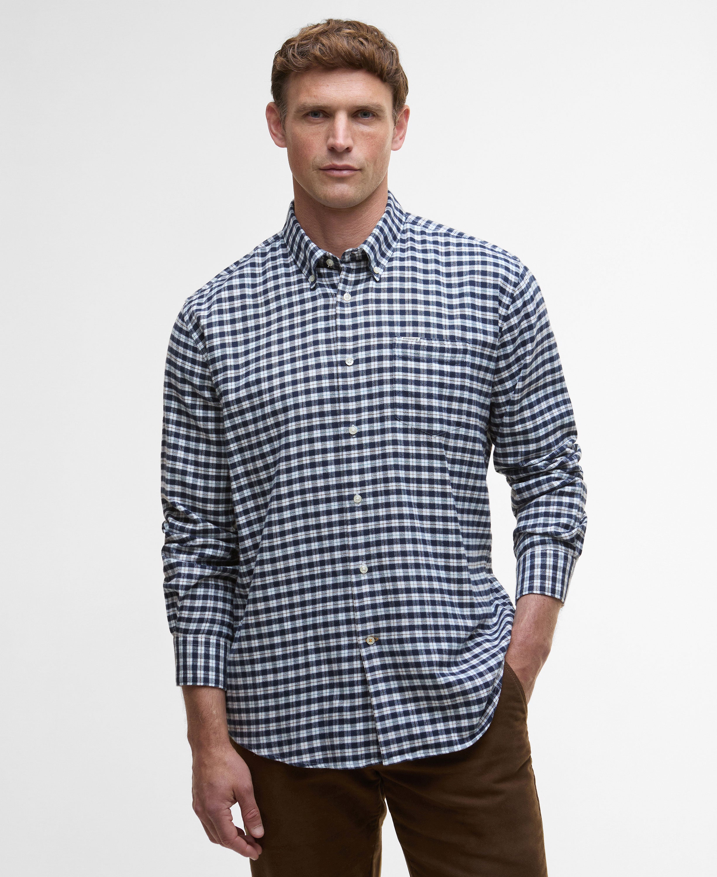 Colderham Regular Checked Shirt - Navy