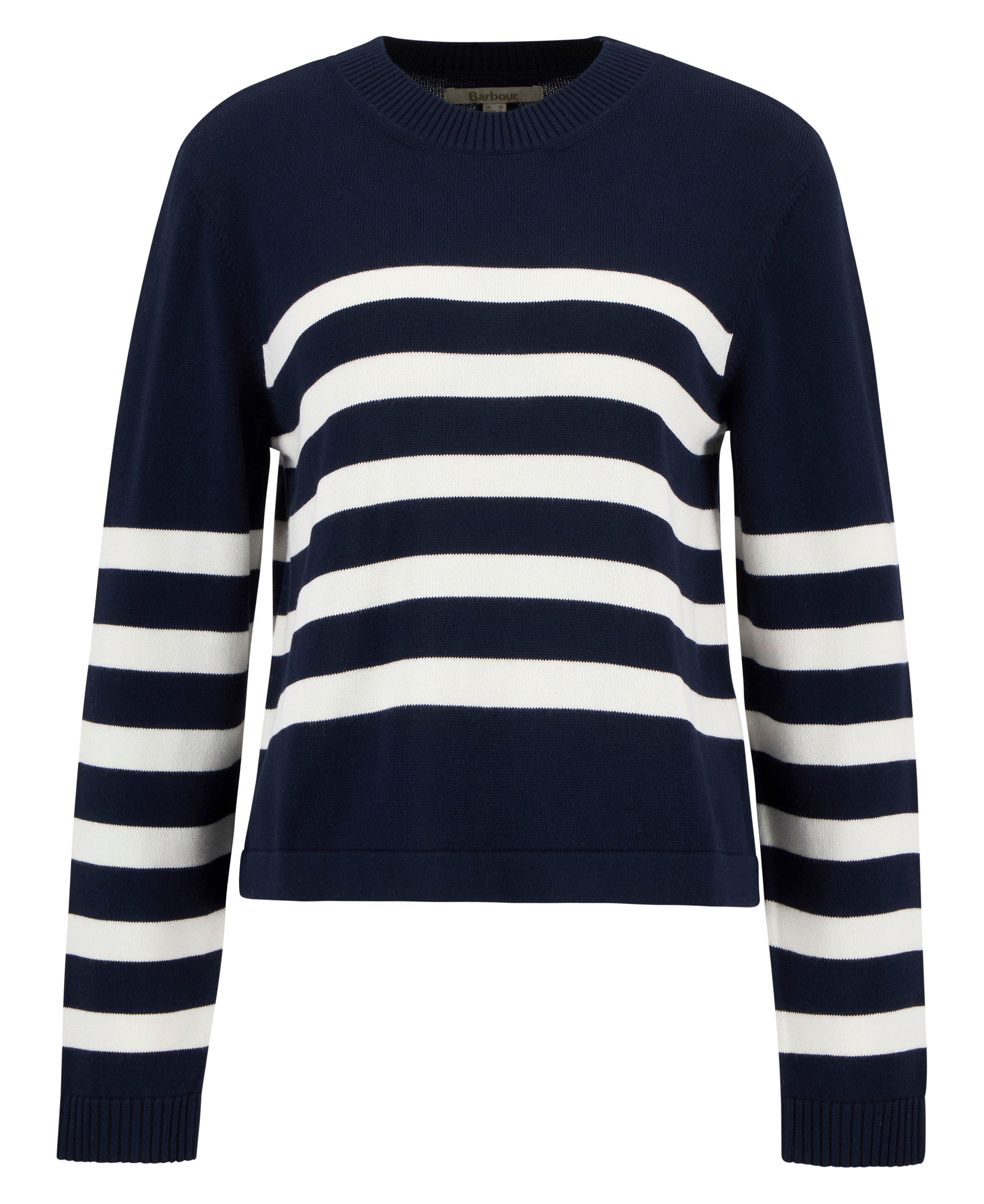 Demi Striped Crew Neck Jumper - Dark Navy Stripe