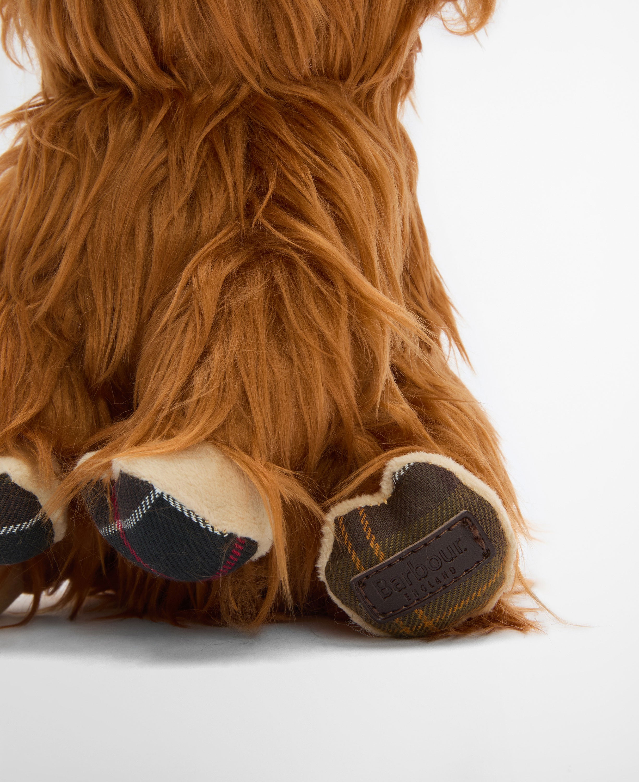 Dog Highland Cow Toy - Brown/Classic Tartan
