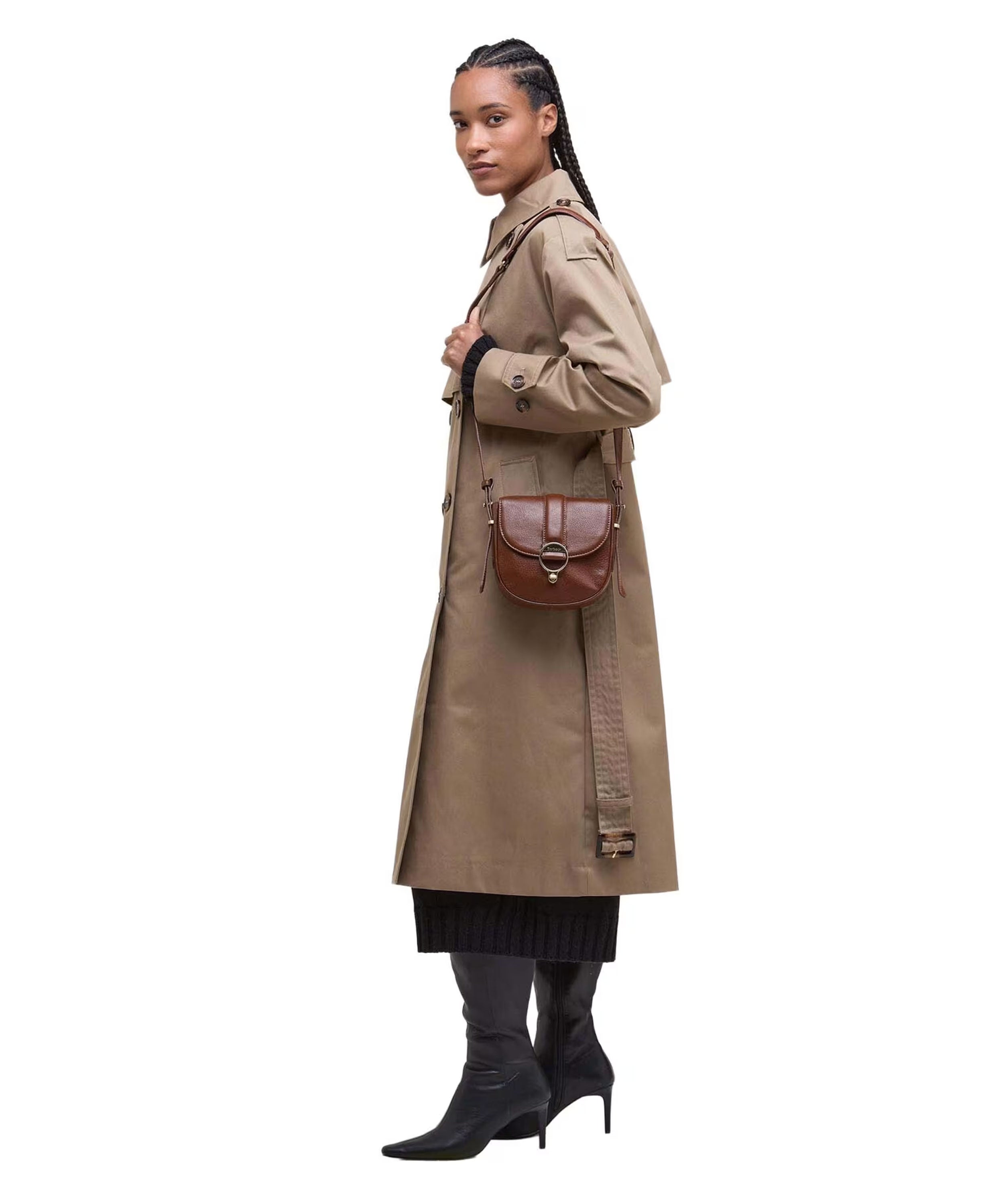 Elm Leather Crossbody Bag - Brown
