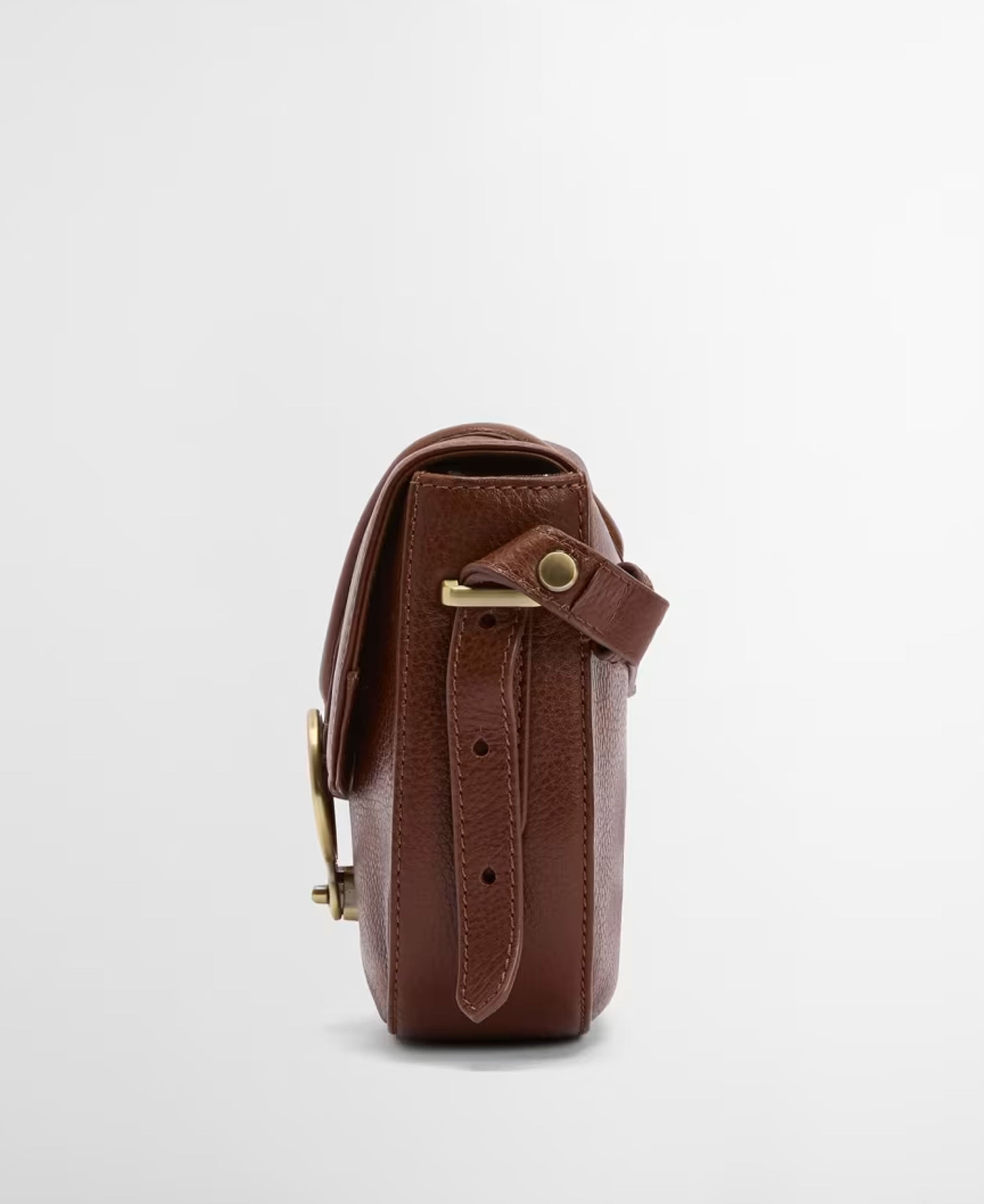 Elm Leather Crossbody Bag - Brown