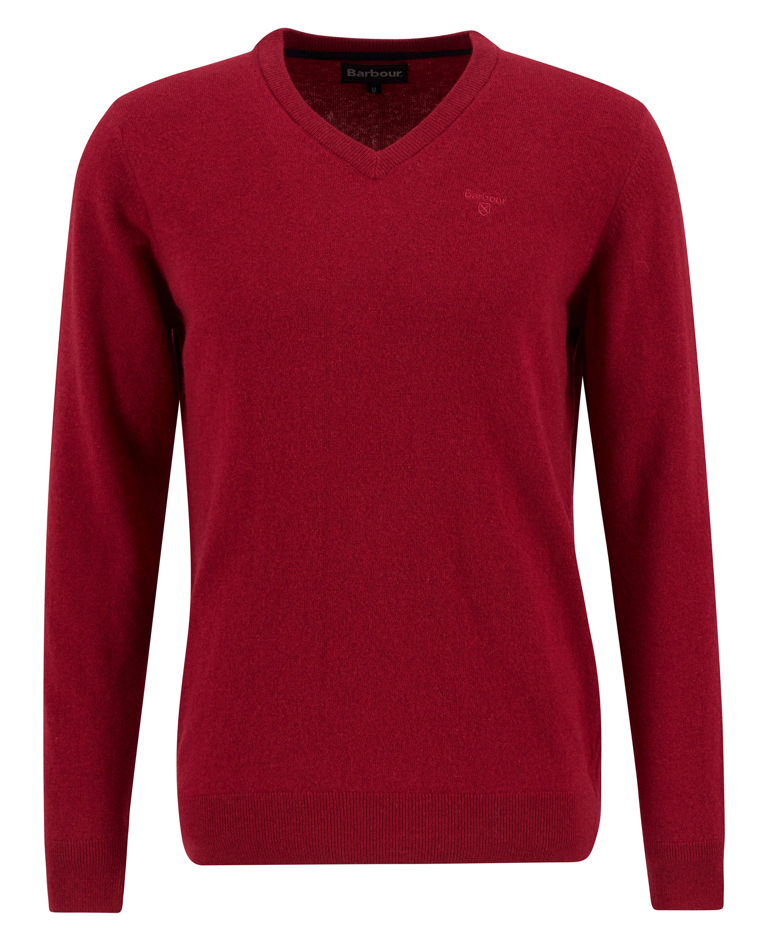 Essential Lambswool V Neck Sweater Red