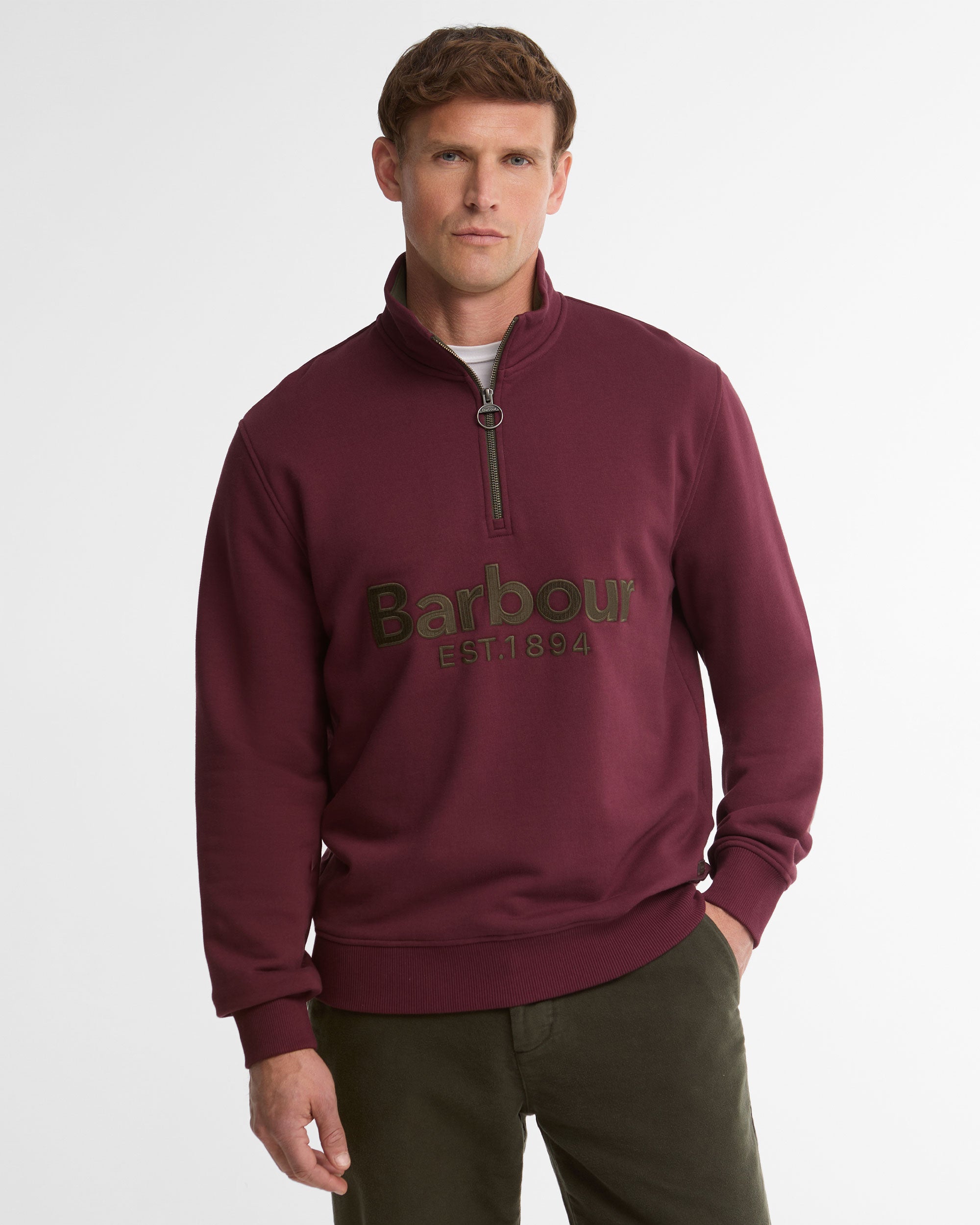 Fosse Half Zip Sweatshirt - Dark Bordeaux