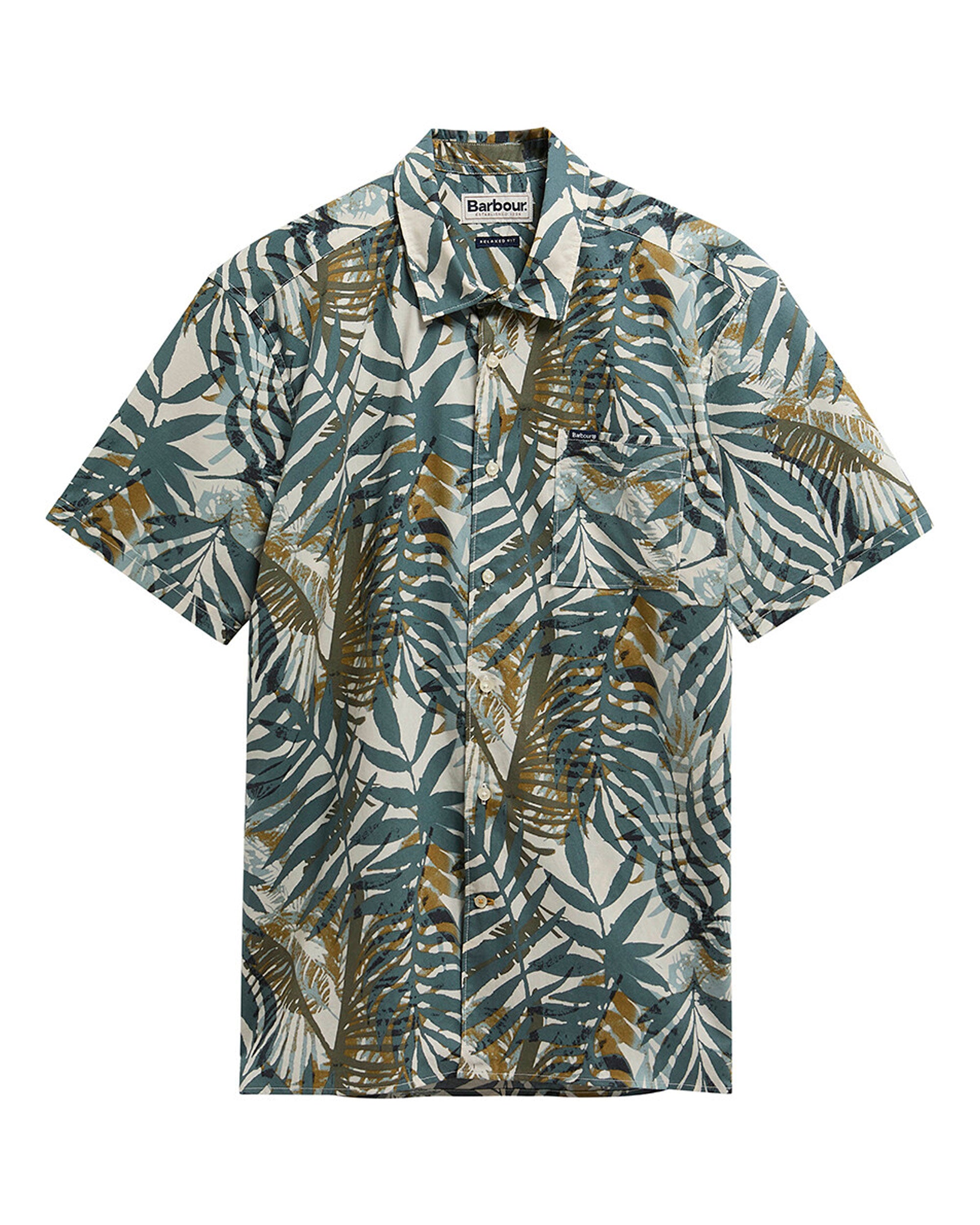 Gleaston Printed Summer Shirt - Vintage Teal