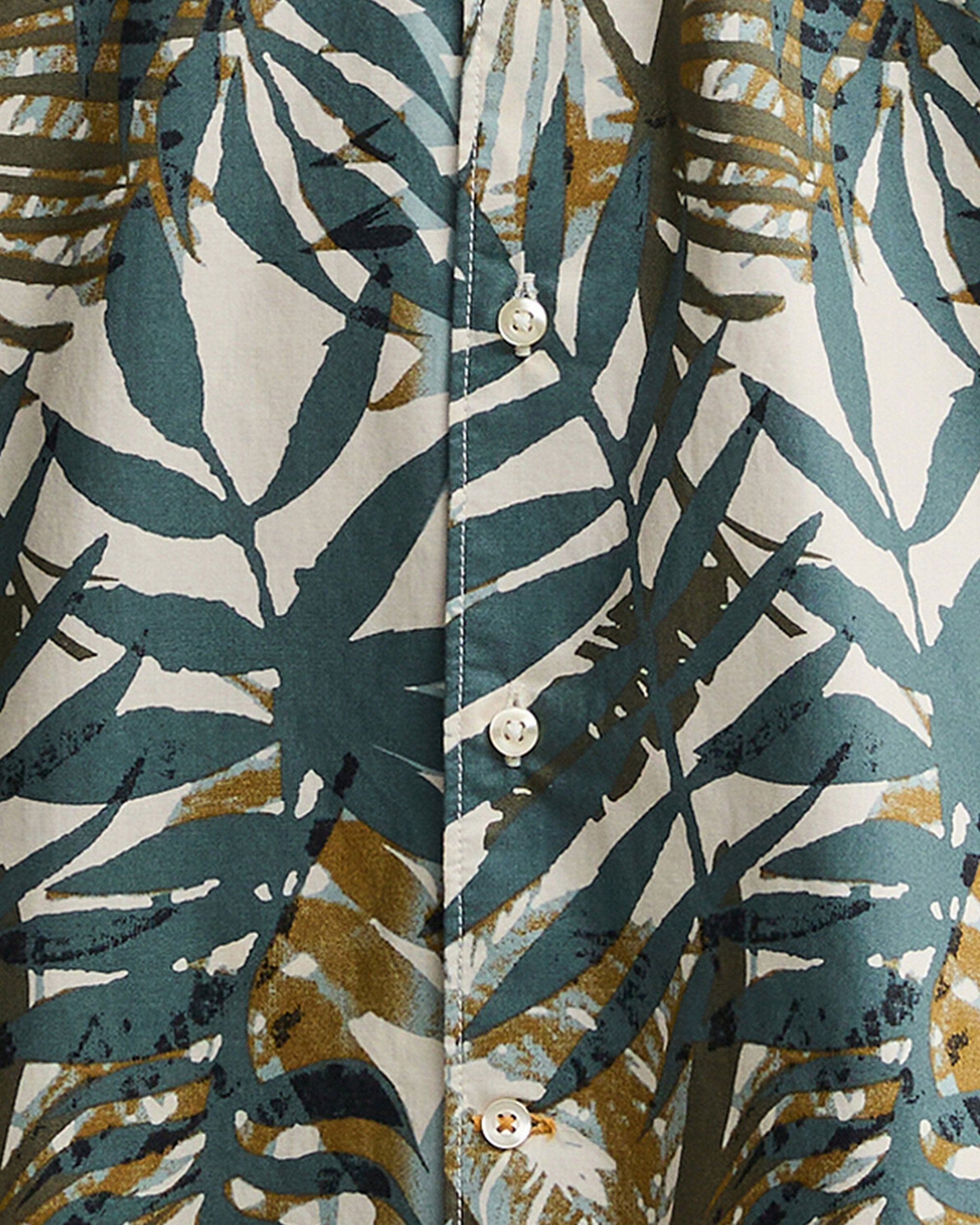 Gleaston Printed Summer Shirt - Vintage Teal