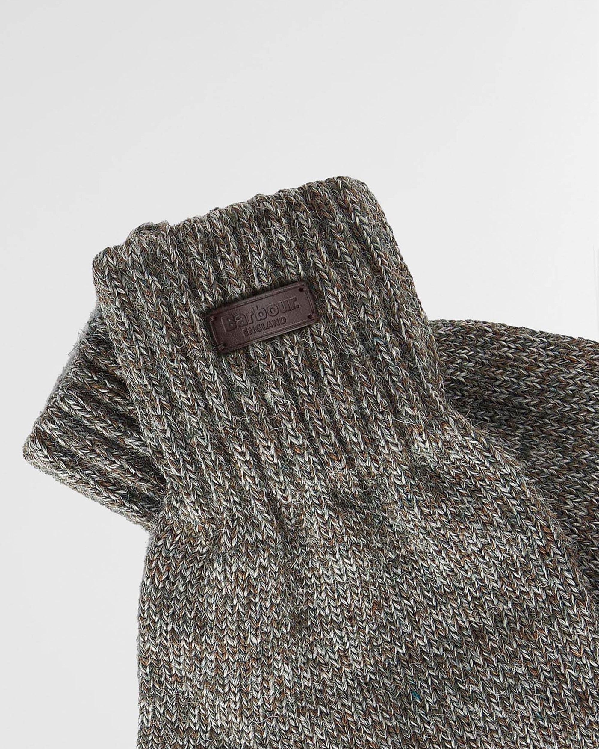 Heath Fingerless Wool Gloves - Green