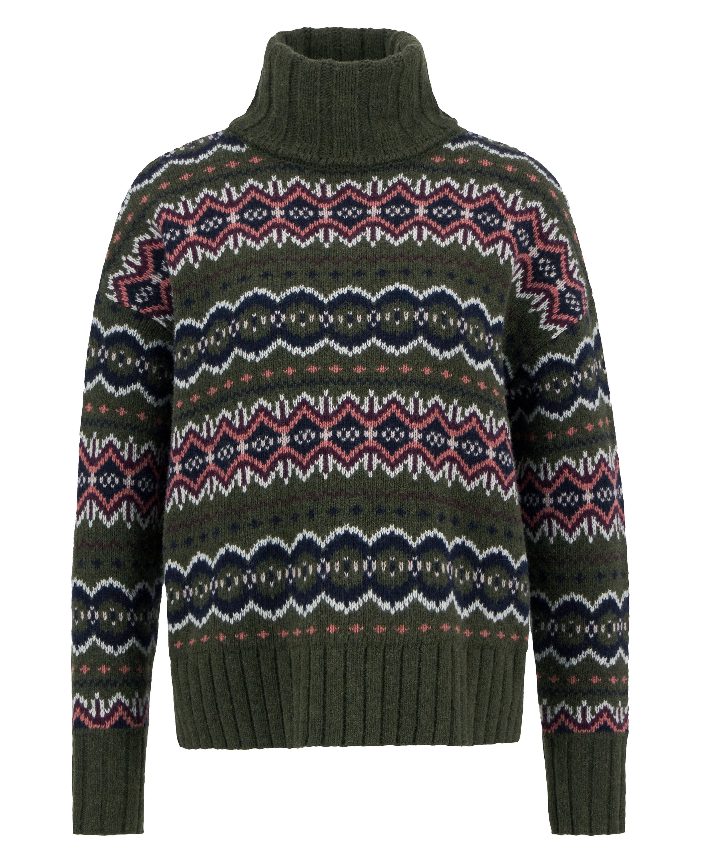 Helen Knitted Jumper - Olive Multi