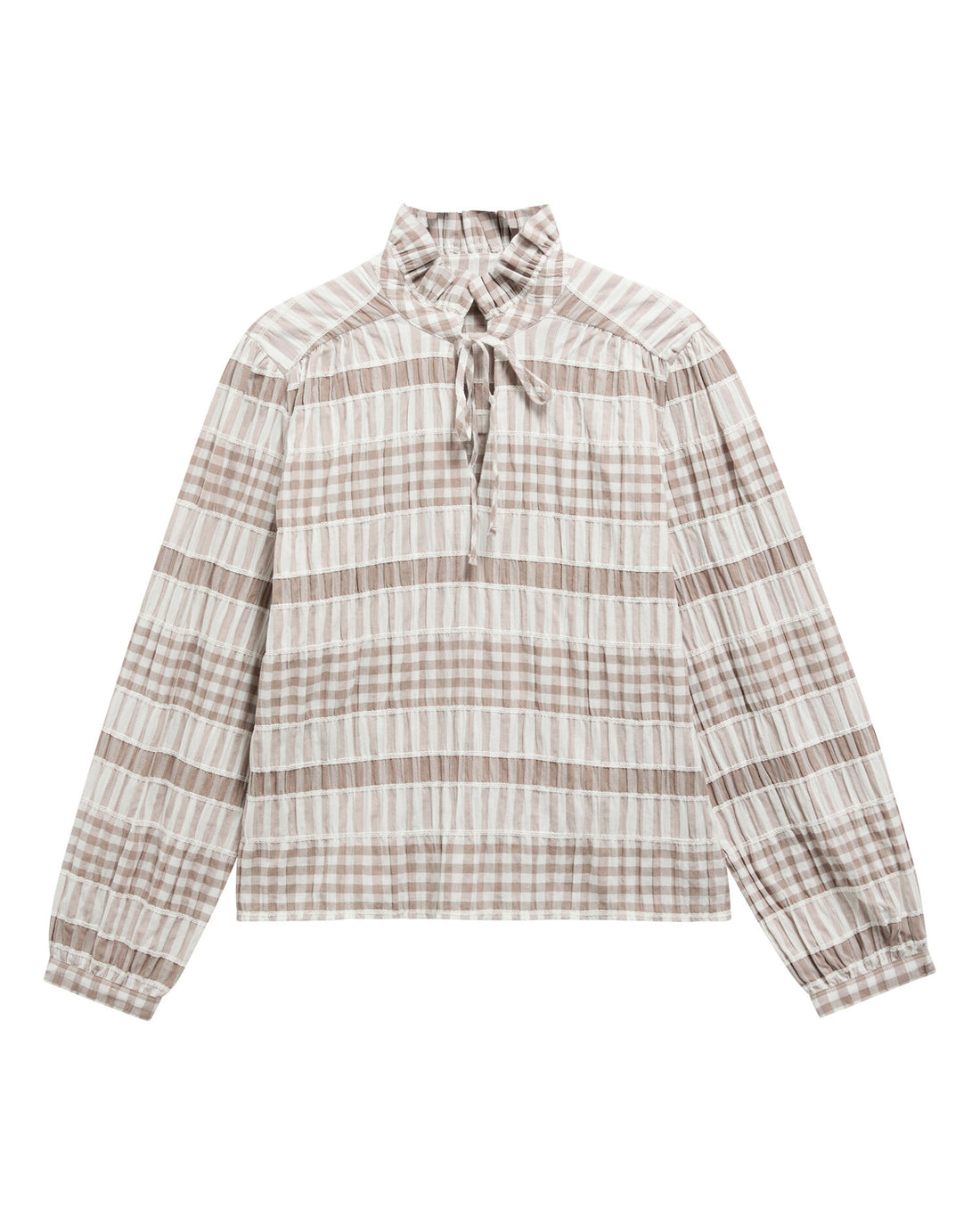 Hinton Top - Sand/White Gingham