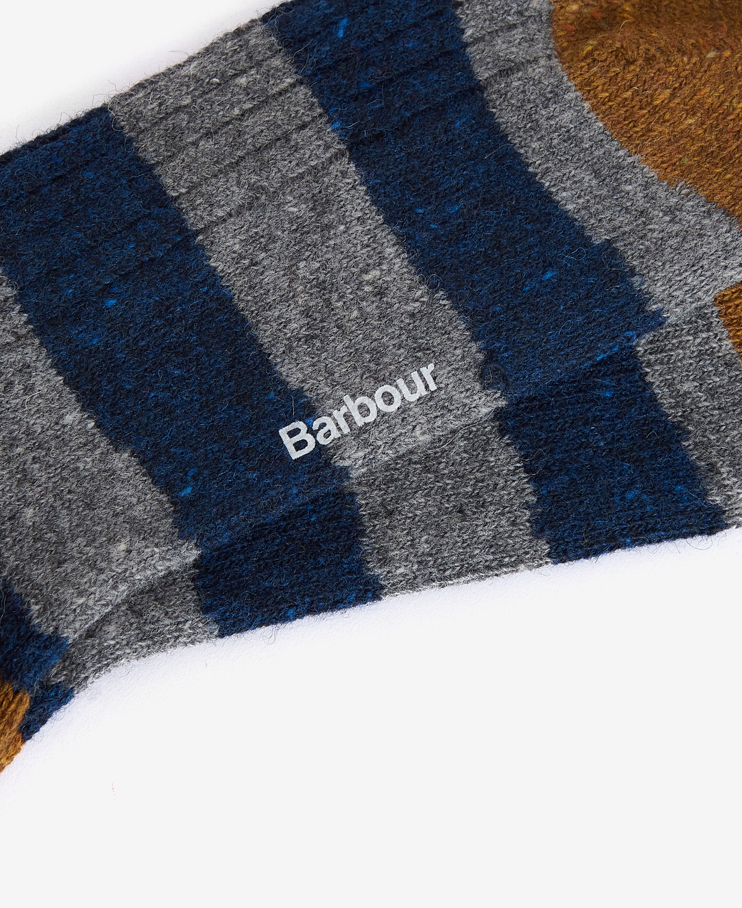 Houghton Stripe Socks - Asphalt/Navy