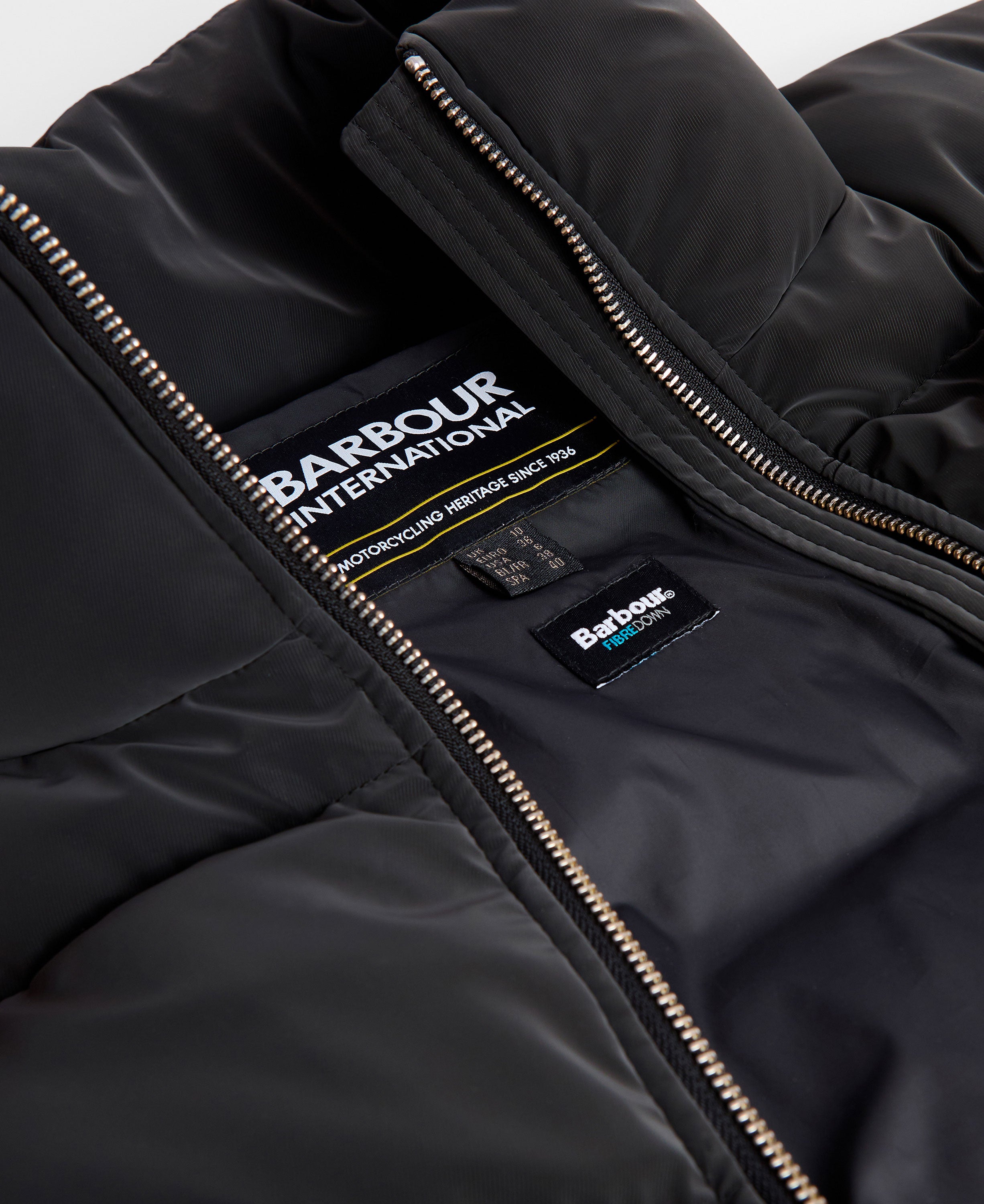 Hudson Faux Velvet Puffer Jacket - Black