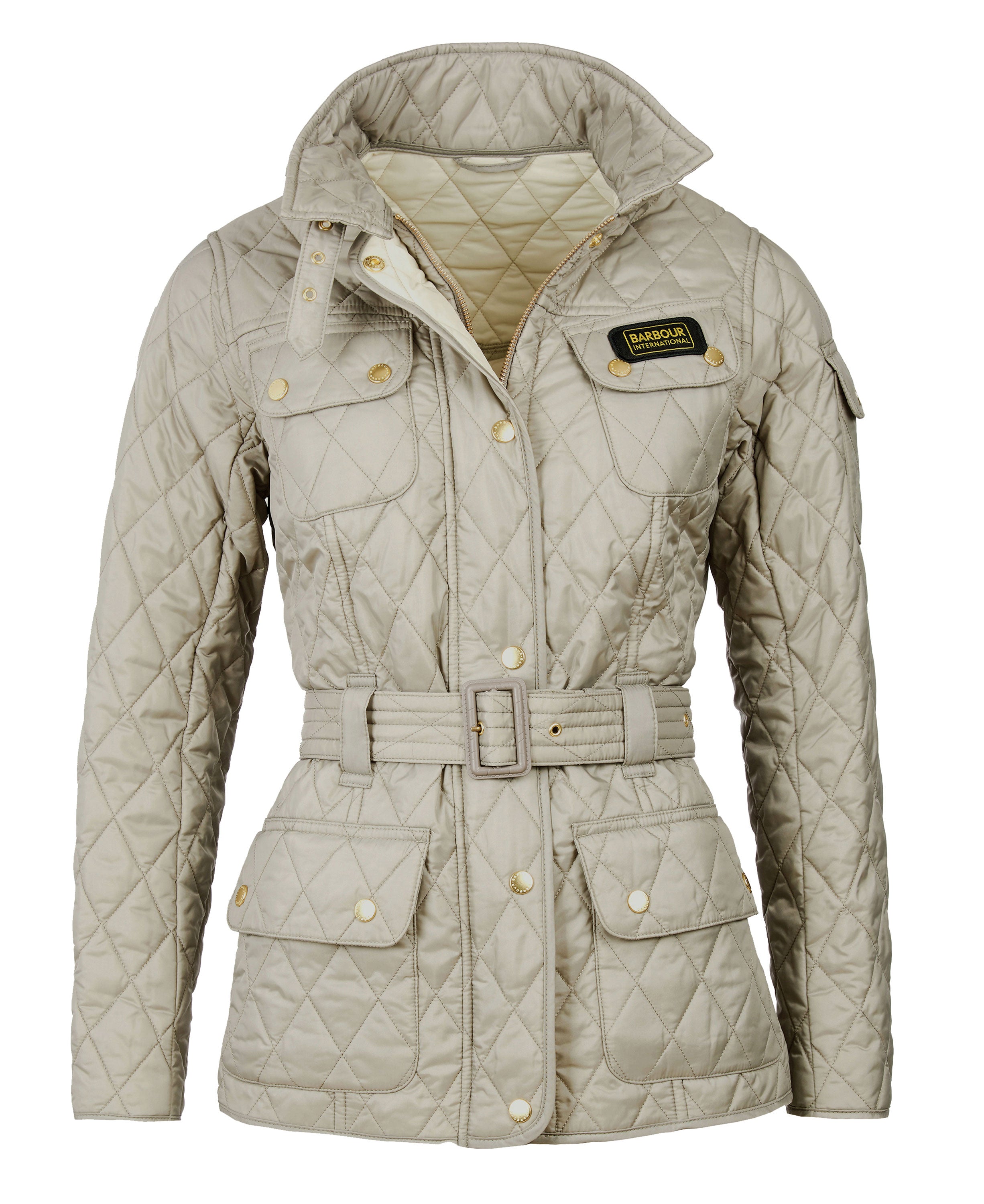 International Quilted Jacket - Taupe/Pearl
