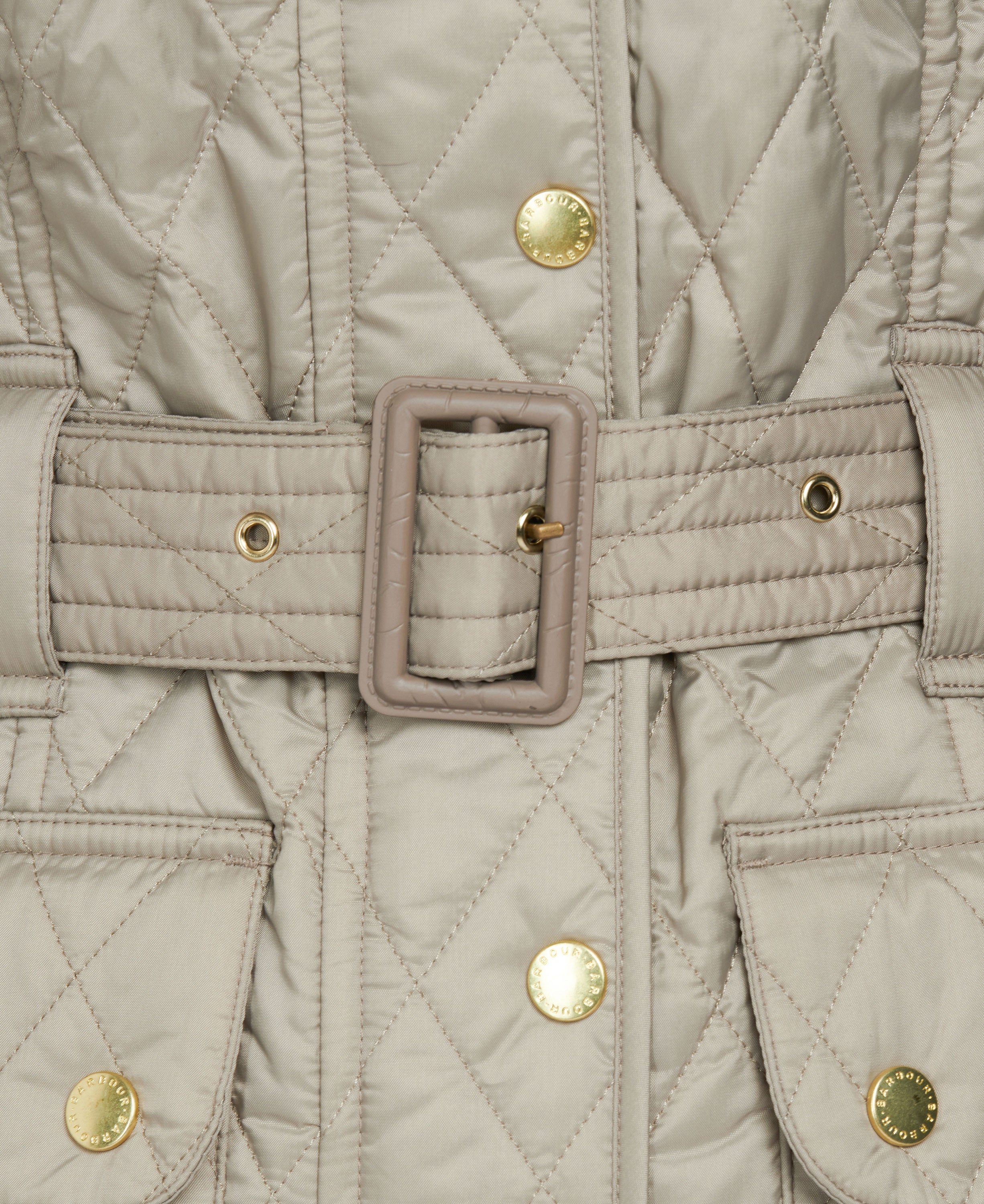 International Quilted Jacket - Taupe/Pearl
