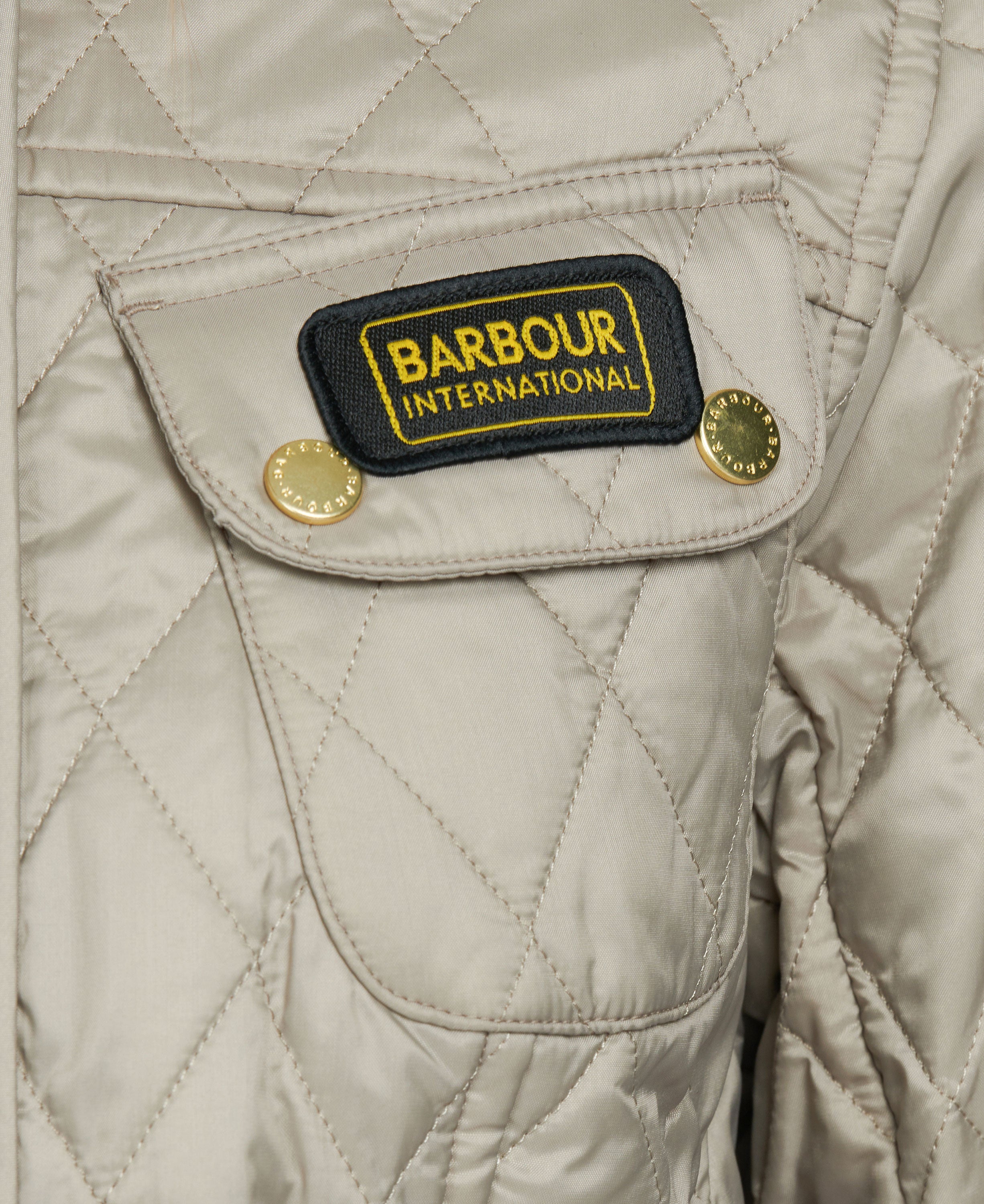 International Quilted Jacket - Taupe/Pearl
