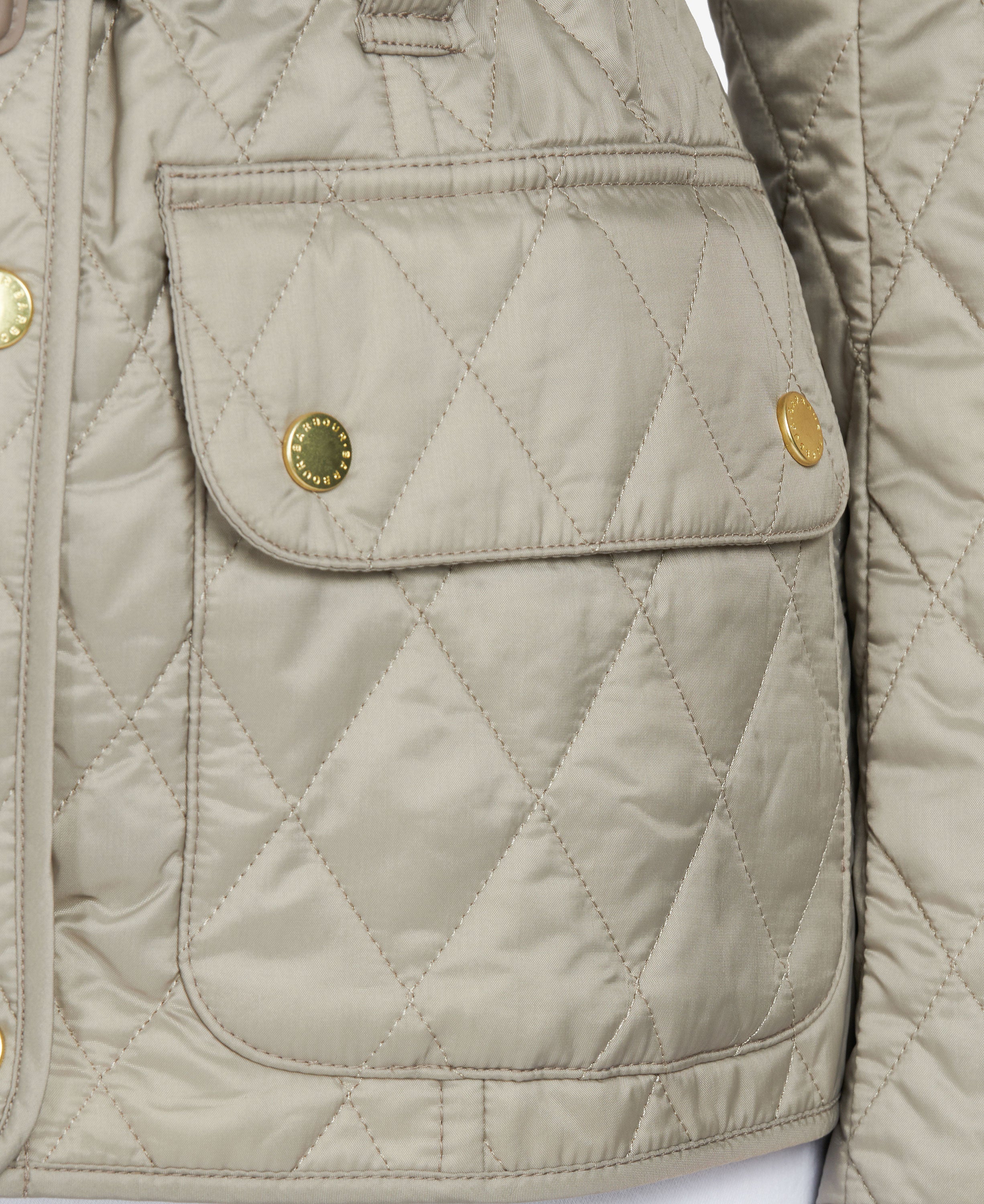 International Quilted Jacket - Taupe/Pearl