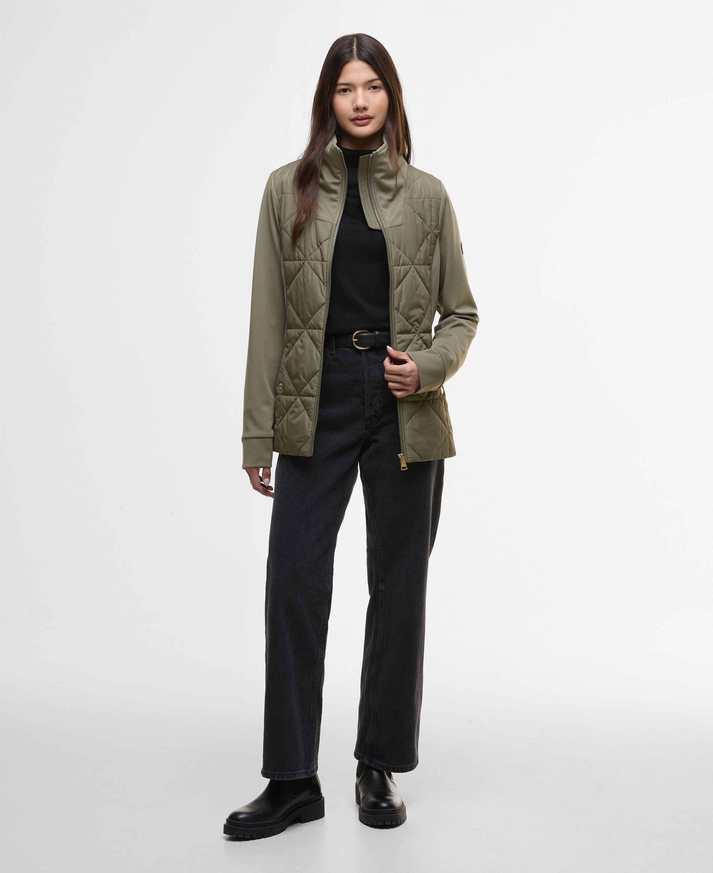 Kya Quilted Sweat - Dusky Khaki