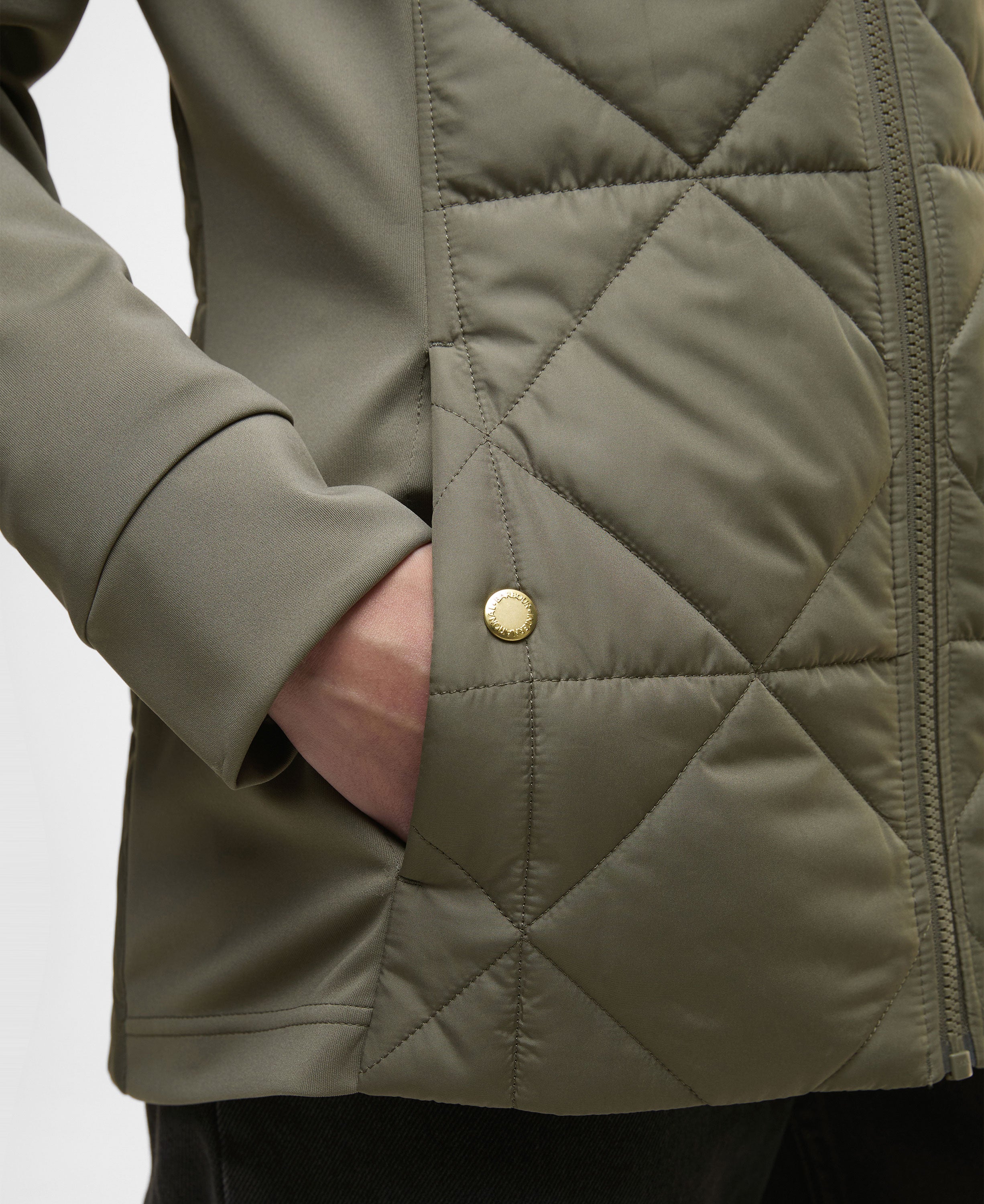 Kya Quilted Sweat - Dusky Khaki
