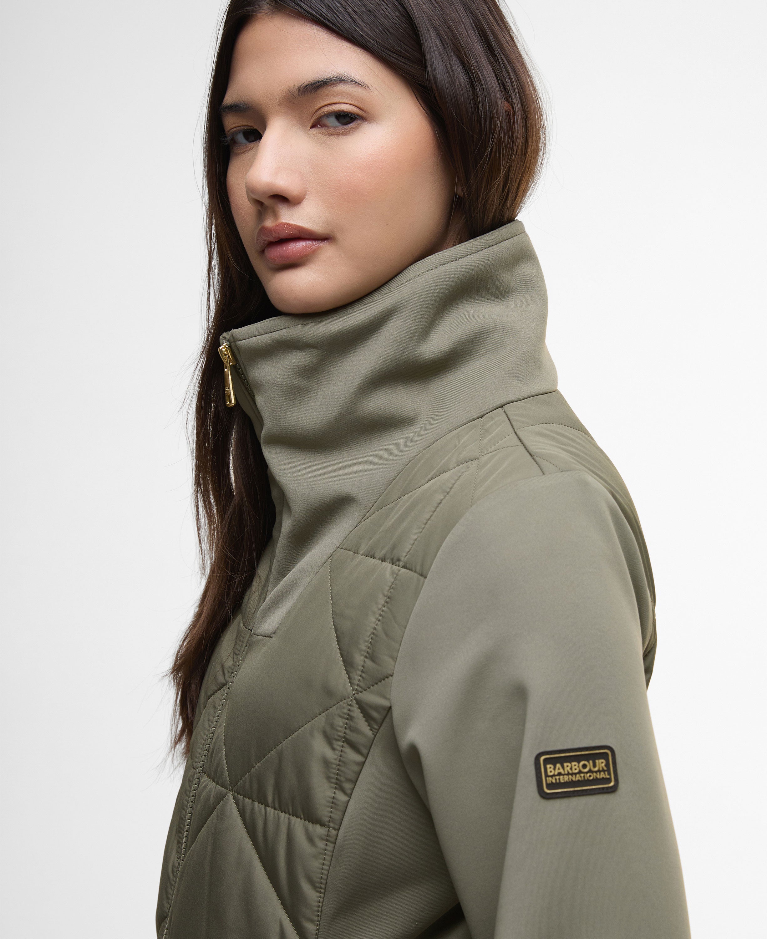 Kya Quilted Sweat - Dusky Khaki