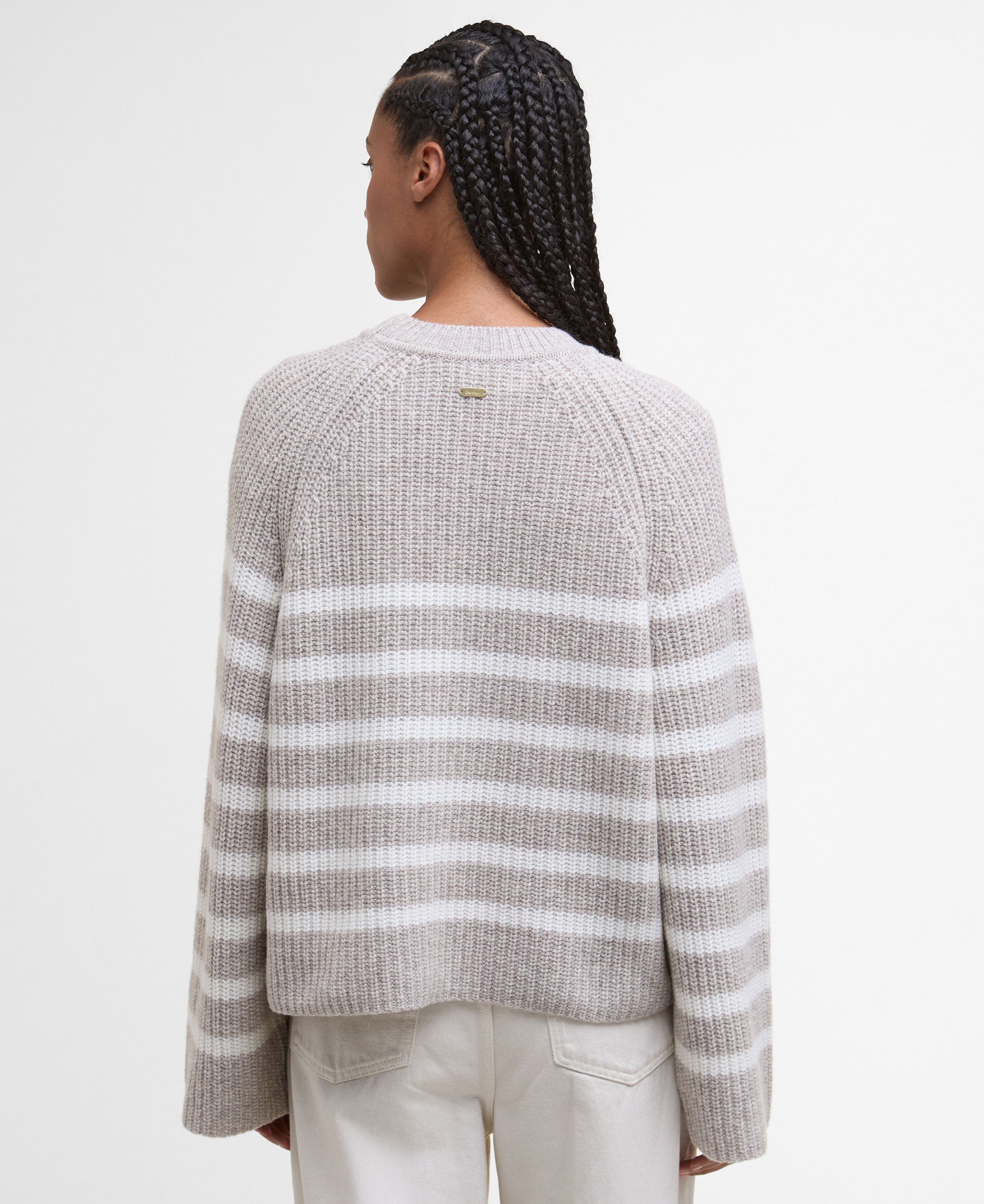 Irene Knitted Jumper - Oat Stripe