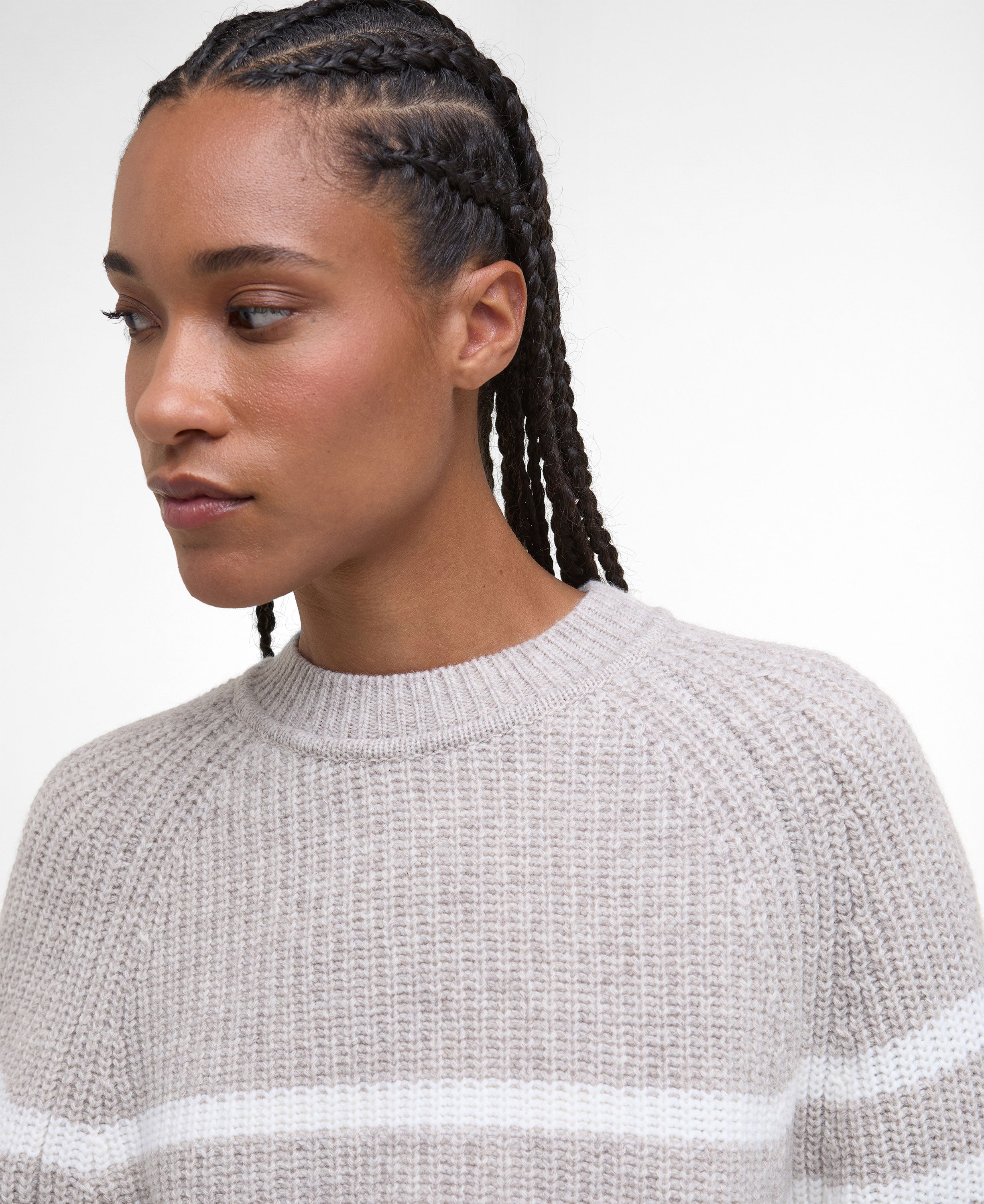 Irene Knitted Jumper - Oat Stripe