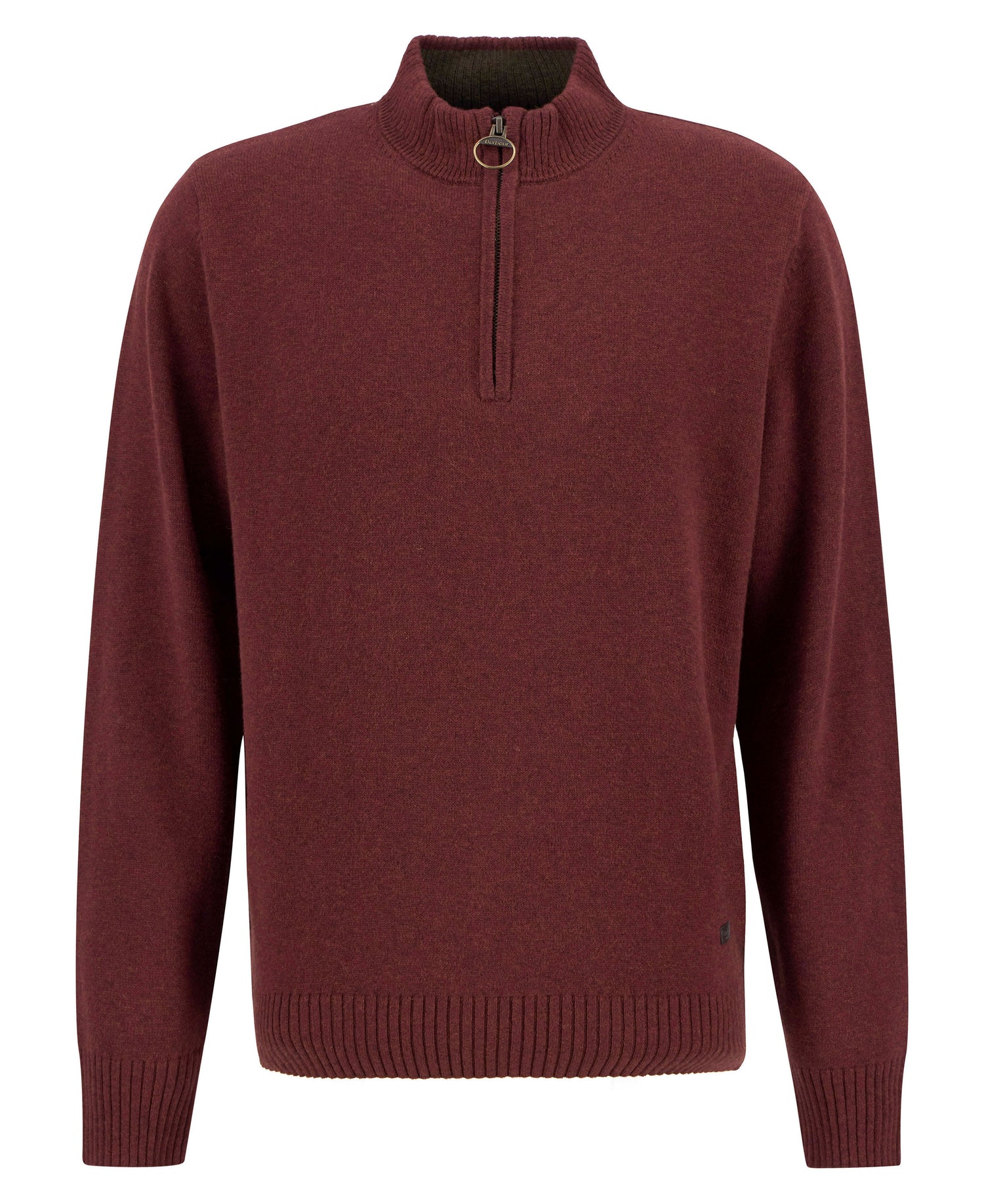 Kelson Half Zip Knitted Jumper - Fired Brick