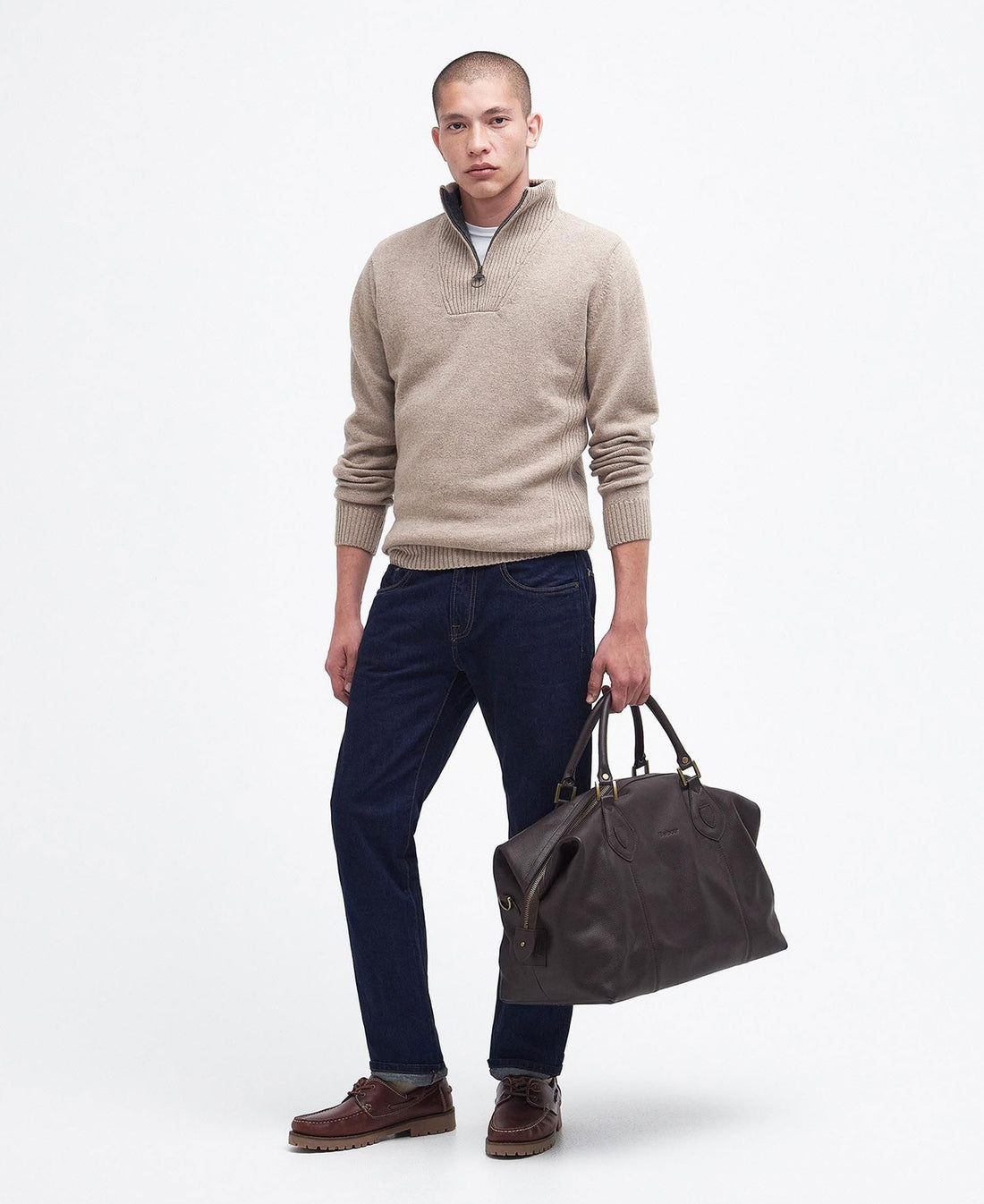 Leather Medium Travel Explorer Bag - Chocolate