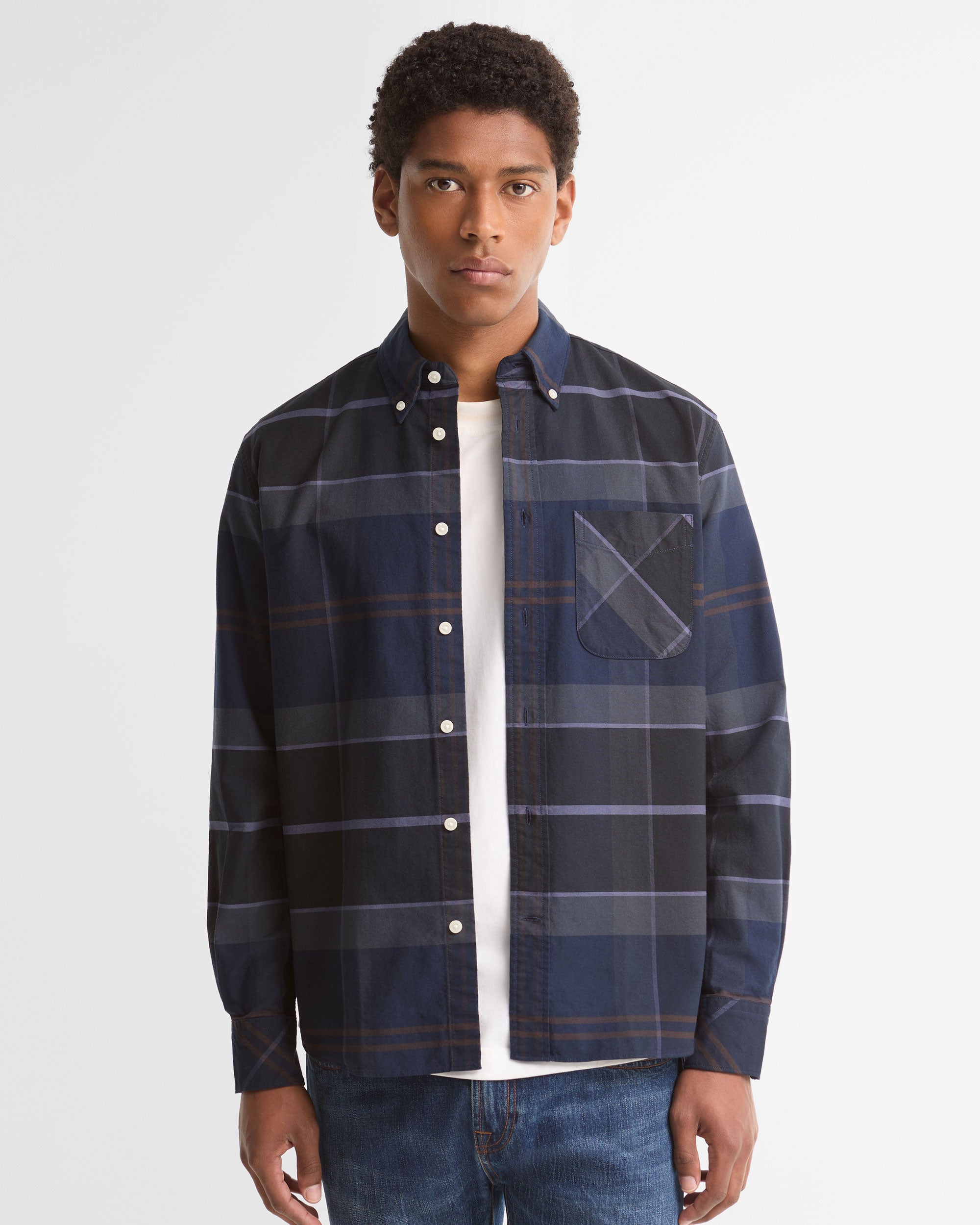 Mineral Tartan Dunoon Authentic Shirt - Midnight Loch