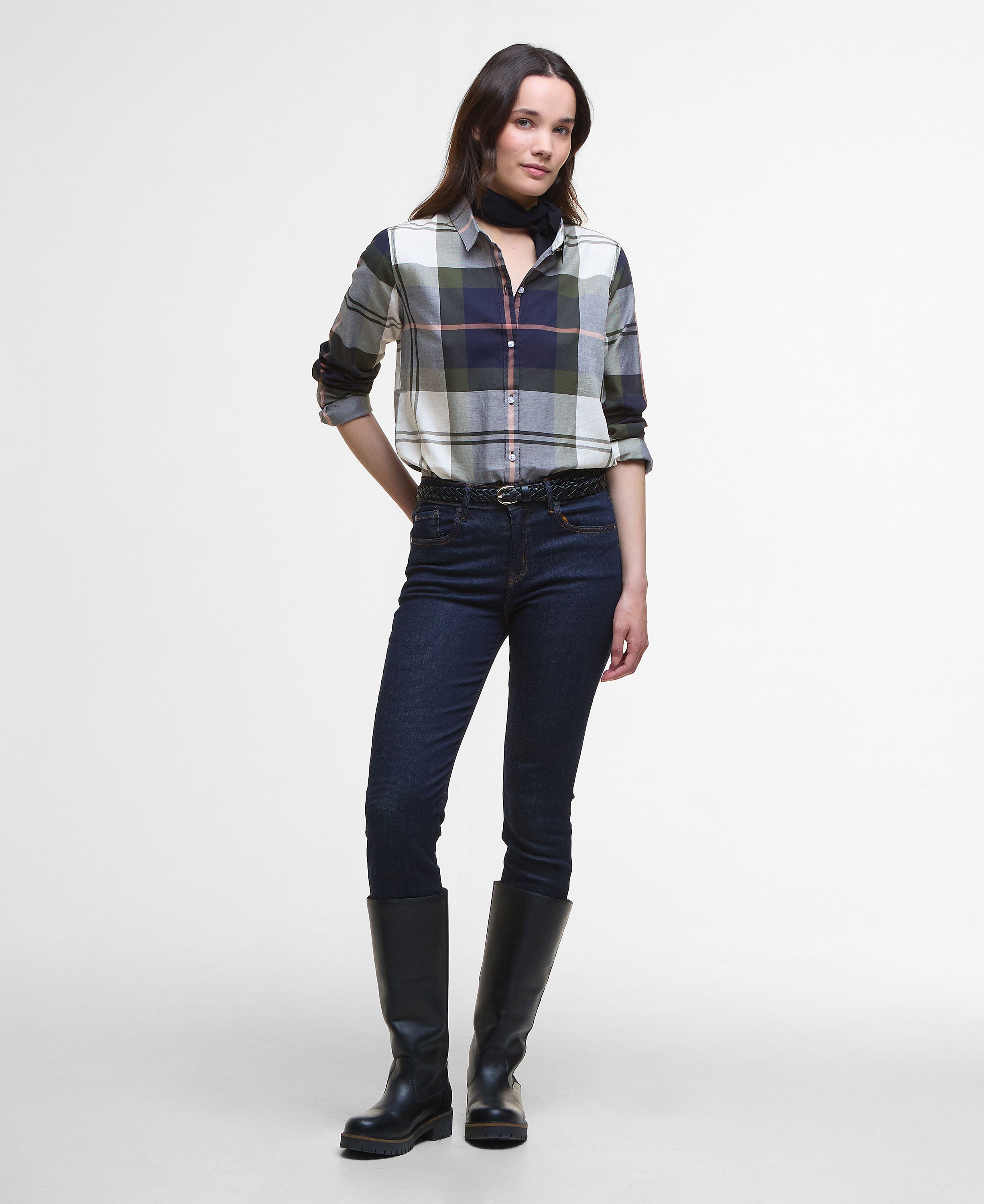 Moorland Shirt - Navy/Arabesque Check
