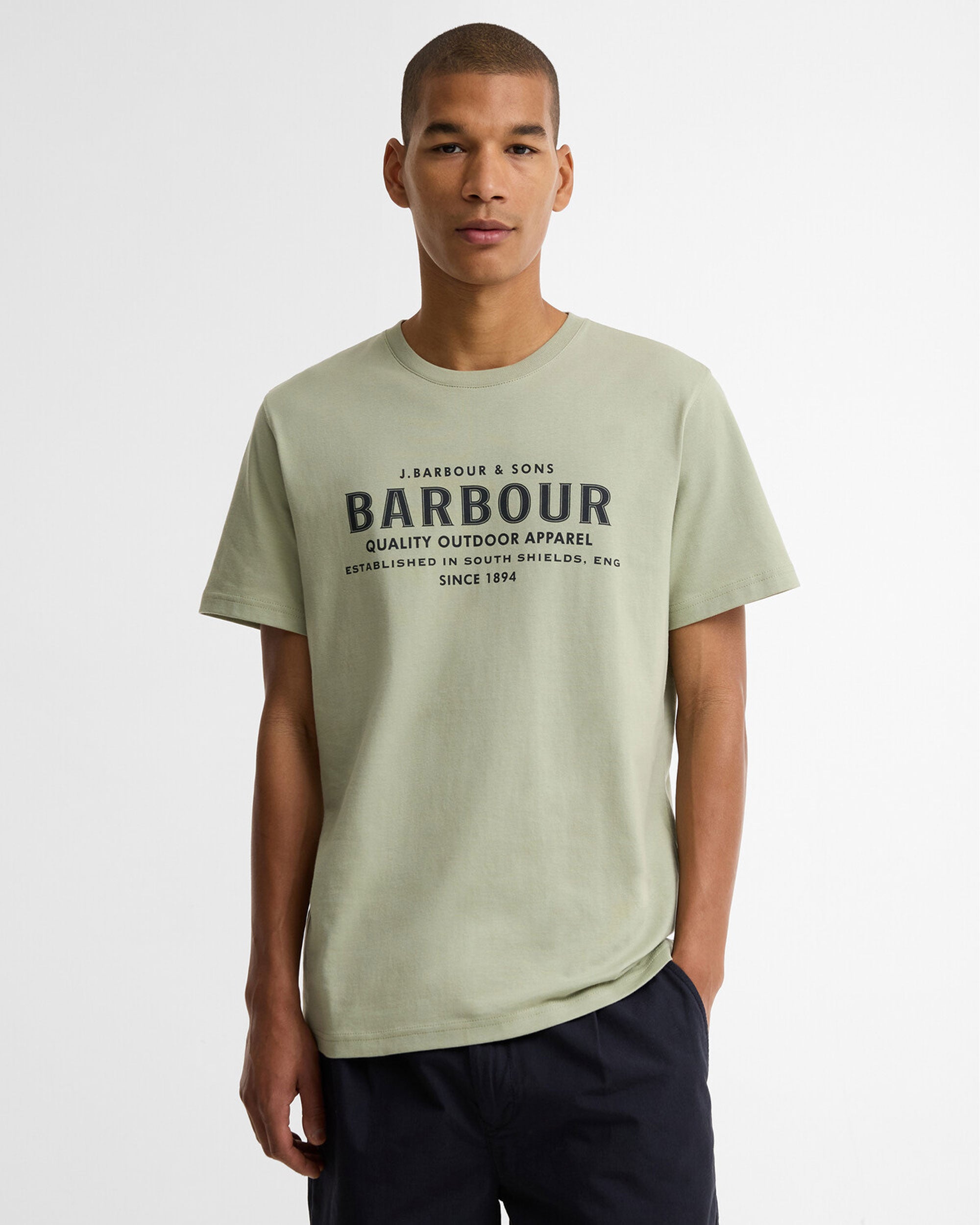 Moorside Logo Tailored T-Shirt - Mineral Green