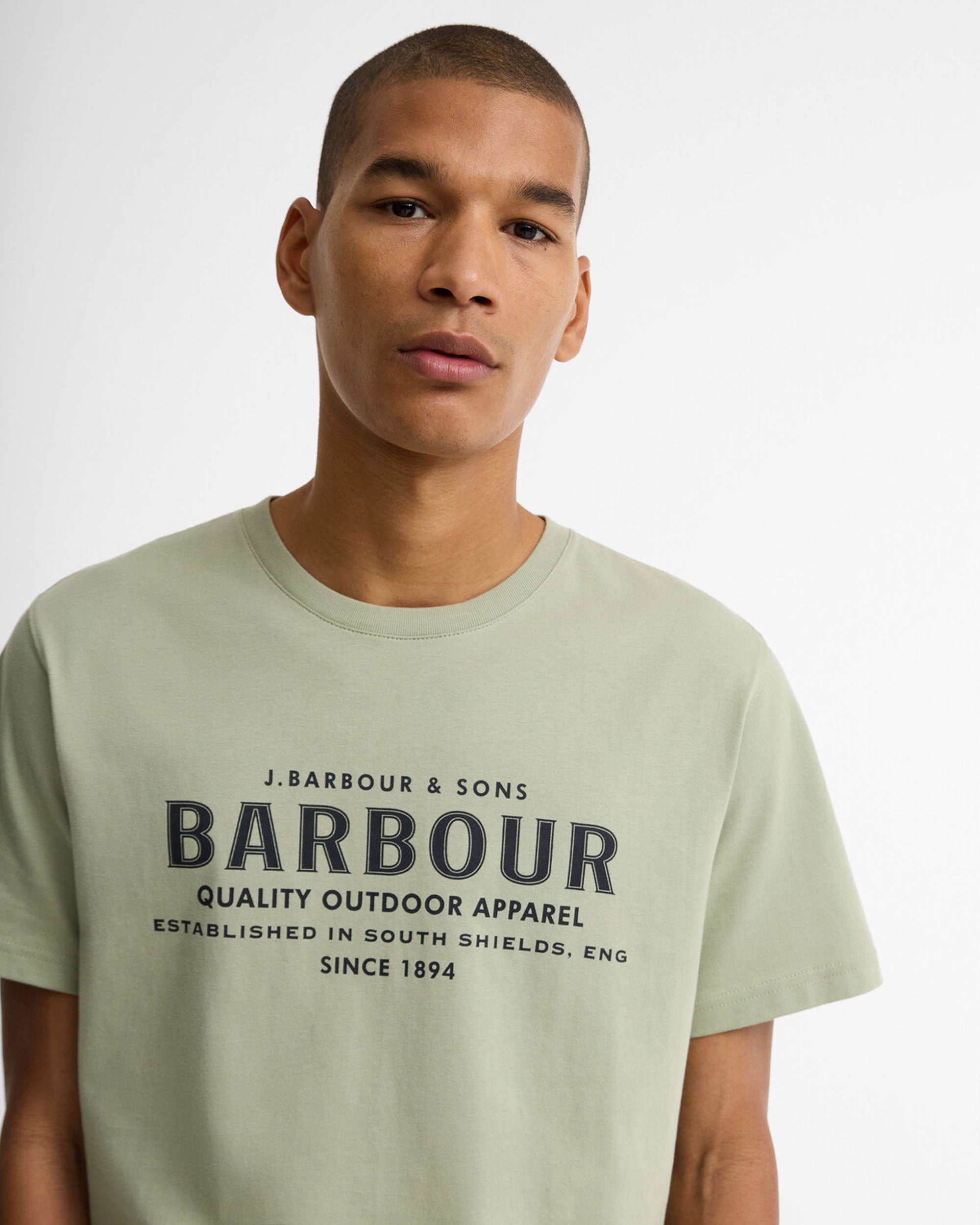 Moorside Logo Tailored T-Shirt - Mineral Green
