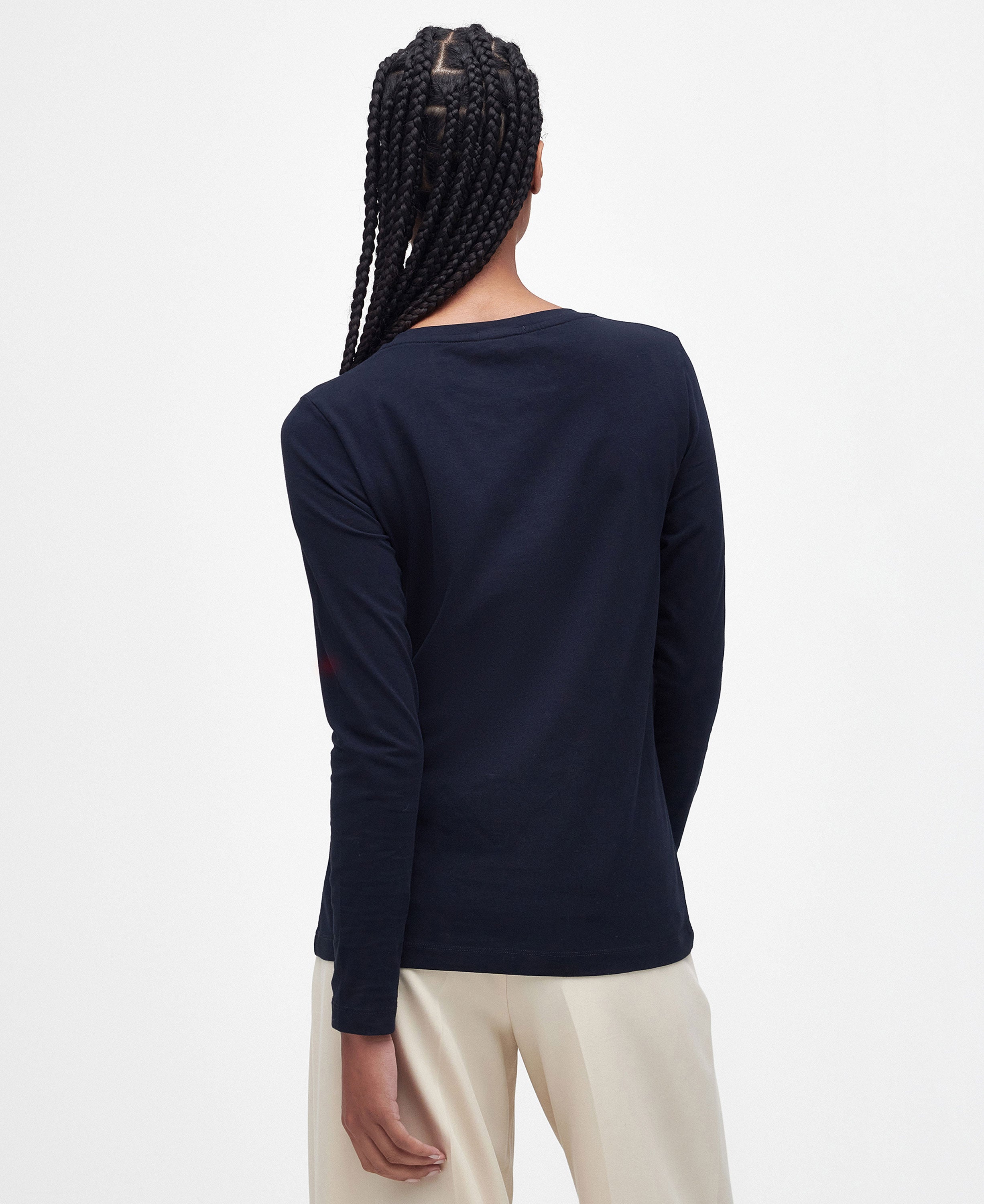 Otterburn Long Sleeve T-Shirt - Navy/White