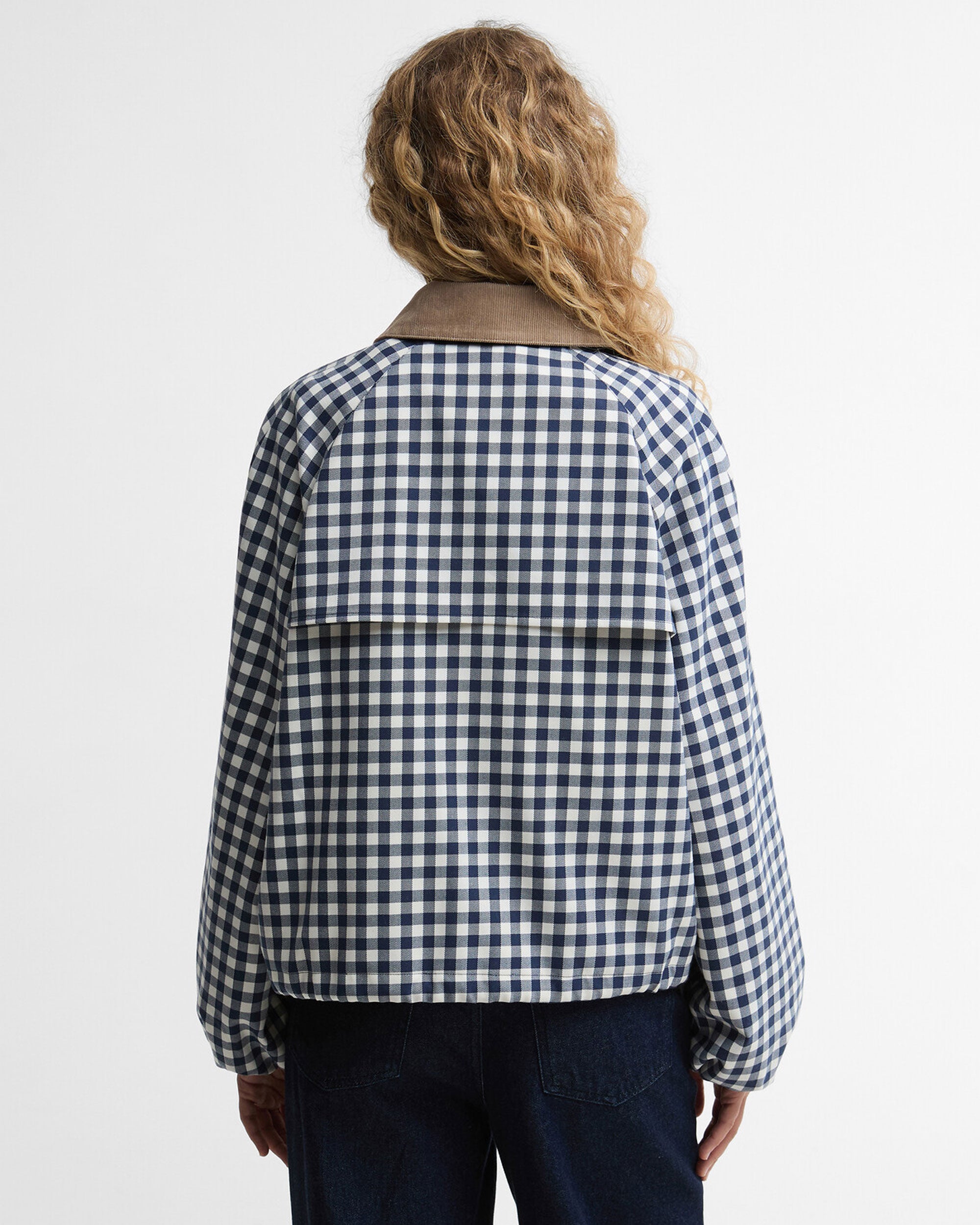 Ovingham Casual Jacket - Gingham Navy/ Neutral