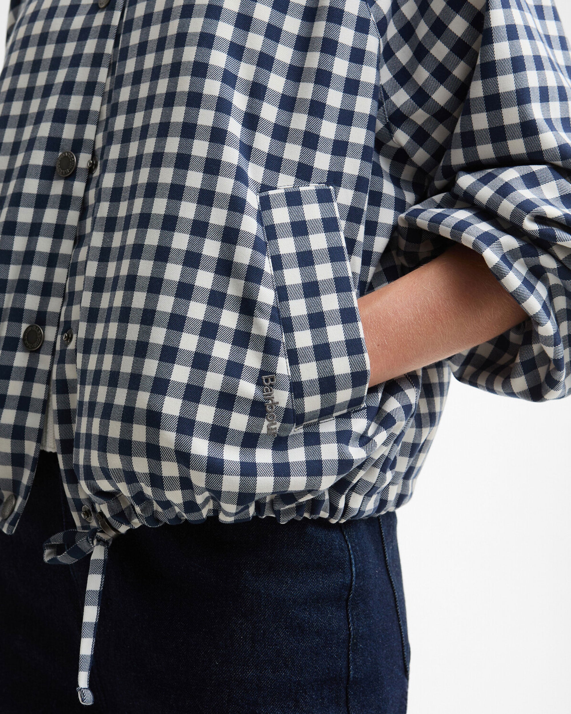 Ovingham Casual Jacket - Gingham Navy/ Neutral