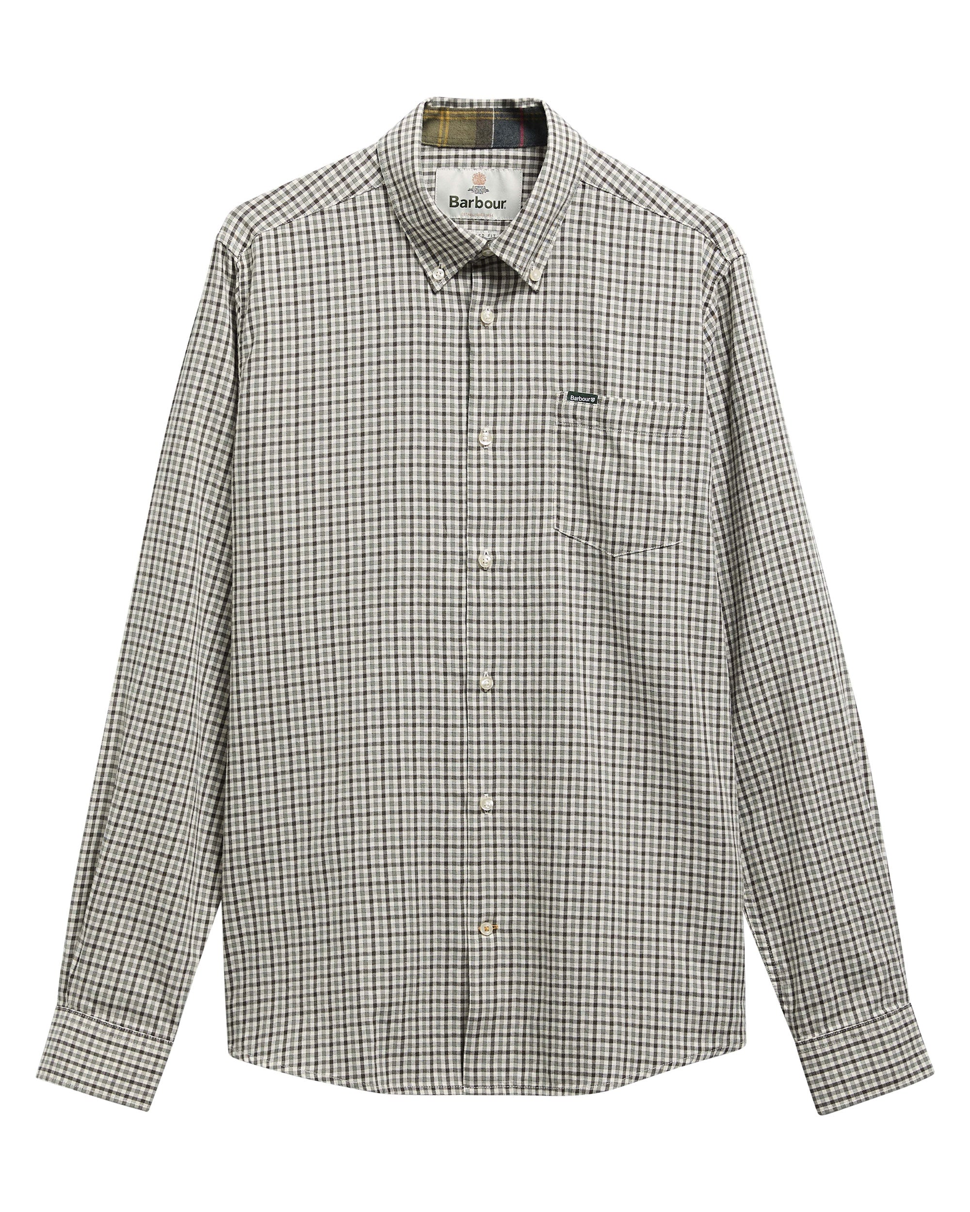Padshaw Tailored Gingham Shirt - Olive